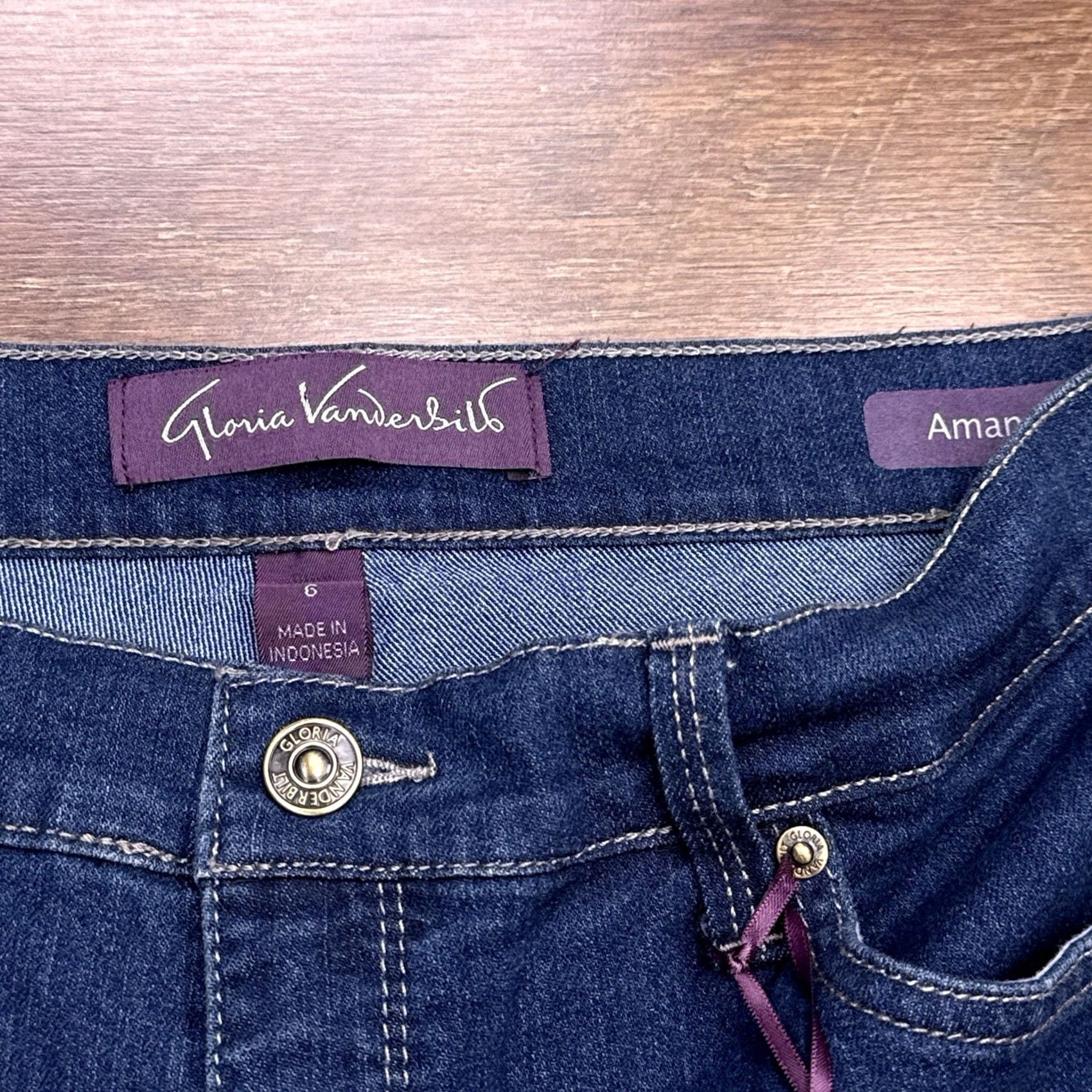Gloria Vanderbilt Gloria Vanderbilt Amanda Jeans 6 Regular Jeans Women Blue 5-Pocket Denim Size 28" / US 6 / IT 42 - 4 Thumbnail