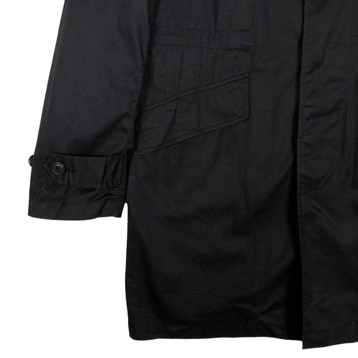 Issey Miyake 🔥Rich Black - Fly Coats Long Jacket Journal Standard Japan Size US M / EU 48-50 / 2 - 4 Thumbnail