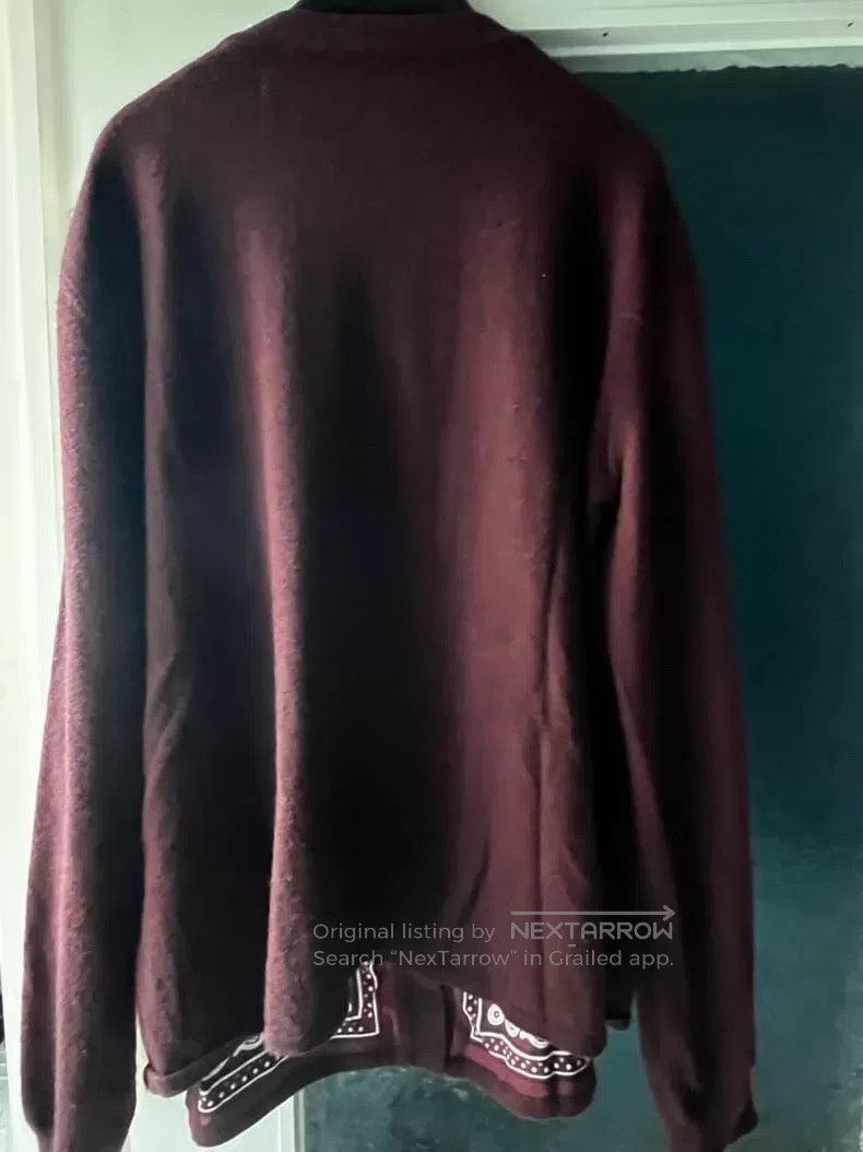Hermes Hermes Burgundy Knit Open Cardigan, Fake Two-Piece Style Size M / US 6-8 / IT 42-44 - 3 Thumbnail