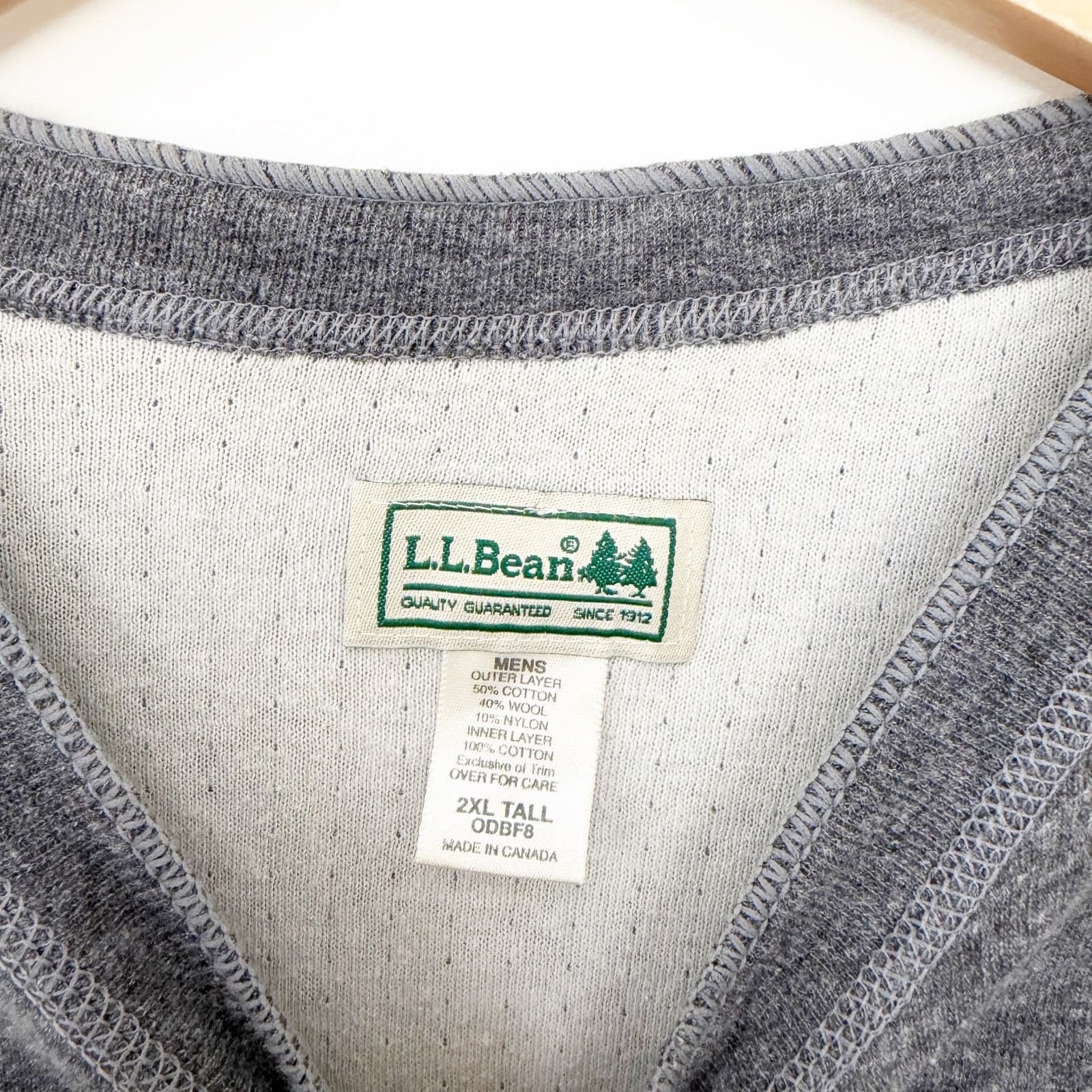 L.L. Bean LL Bean Gray Double Layer Long Sleeve Wool Blend Shirt 2XLT Size US XXL / EU 58 / 5 - 2 Thumbnail