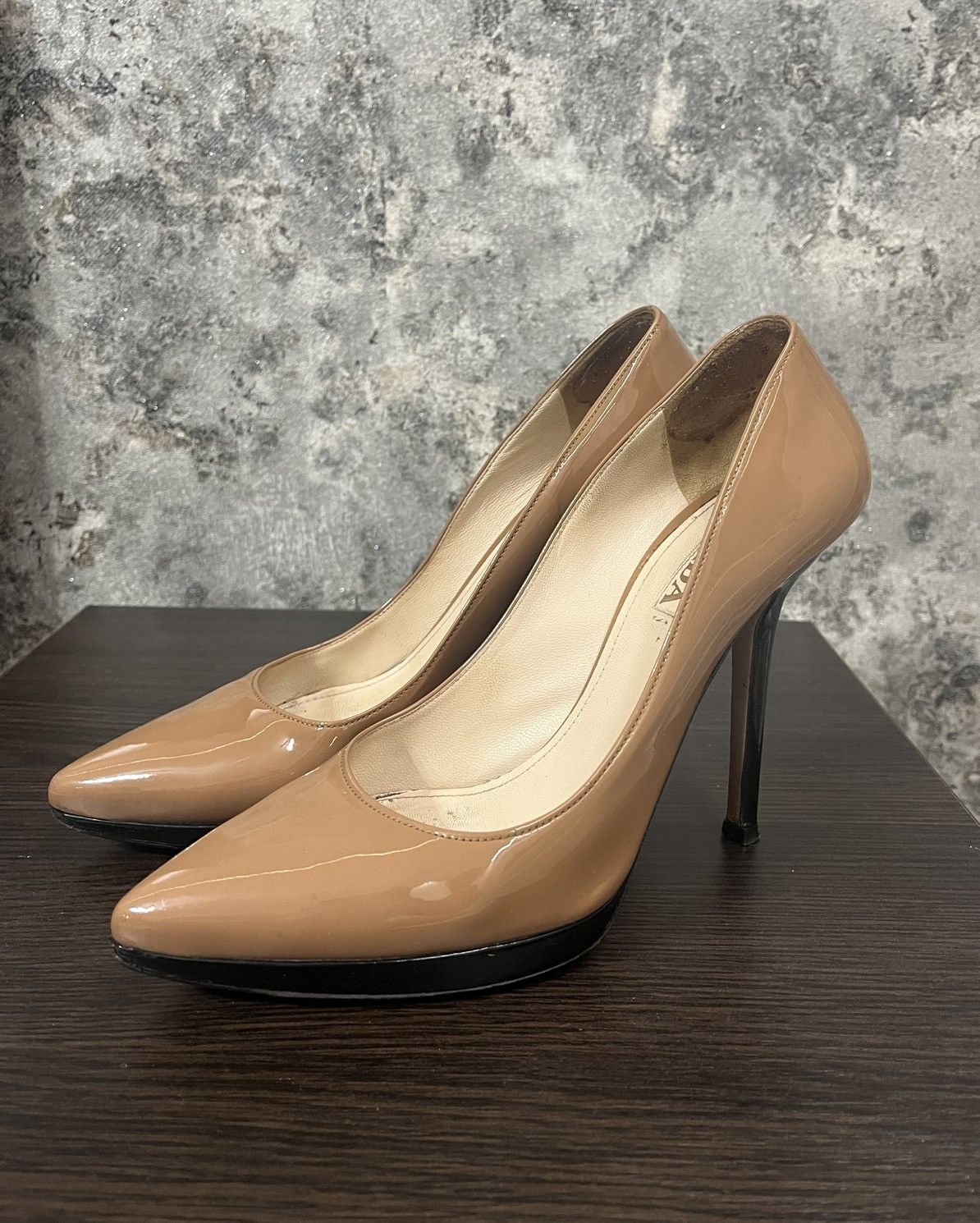 Prada Prada Patent Leather Pumps Pointed Toe Black Platform Heels Size US 9.5 / IT 39.5 - 1 Thumbnail
