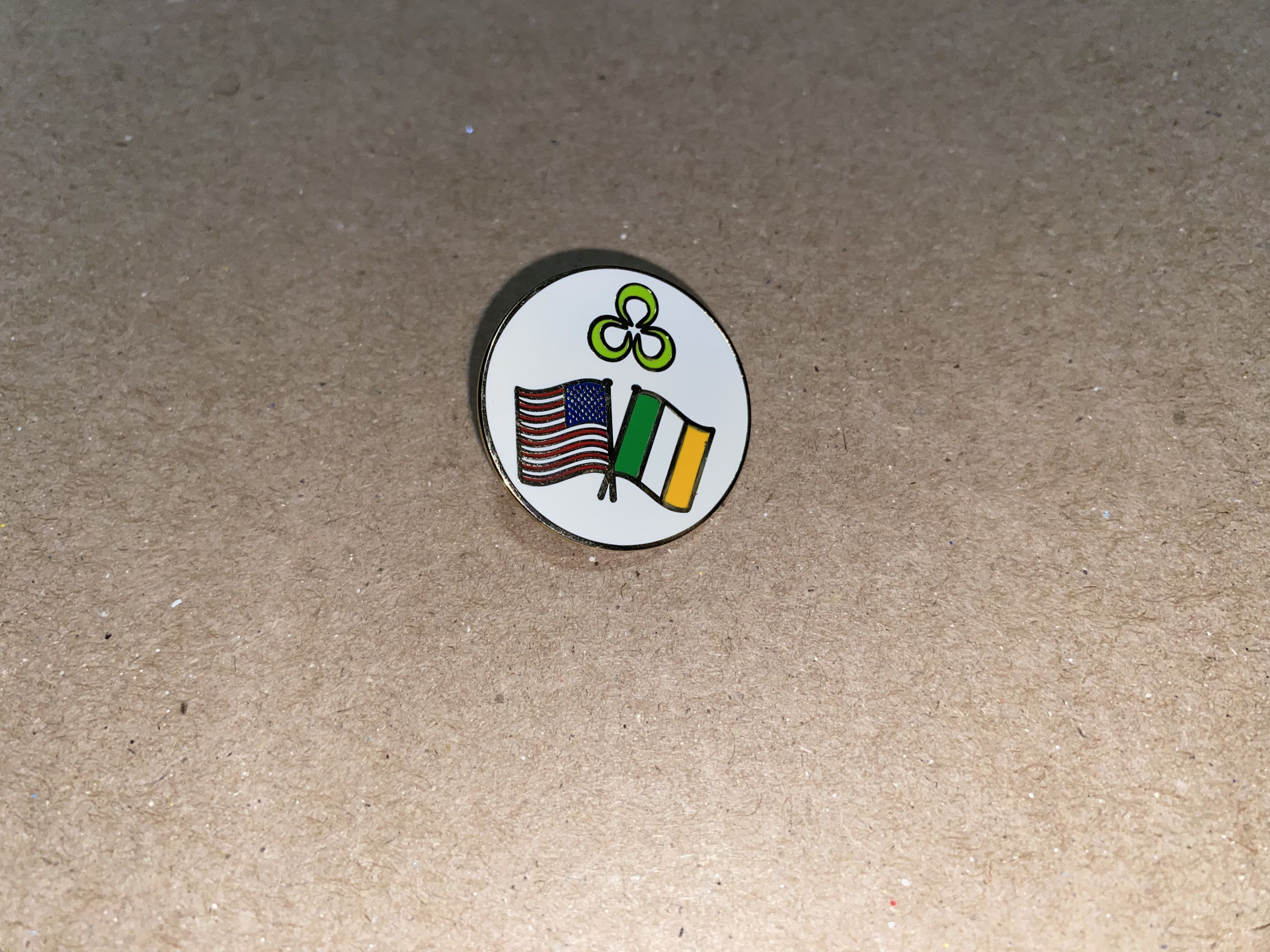 Other Flags Enamel Lapel Pin Brooch USA Ireland US American Irish Size ONE SIZE - 1 Thumbnail