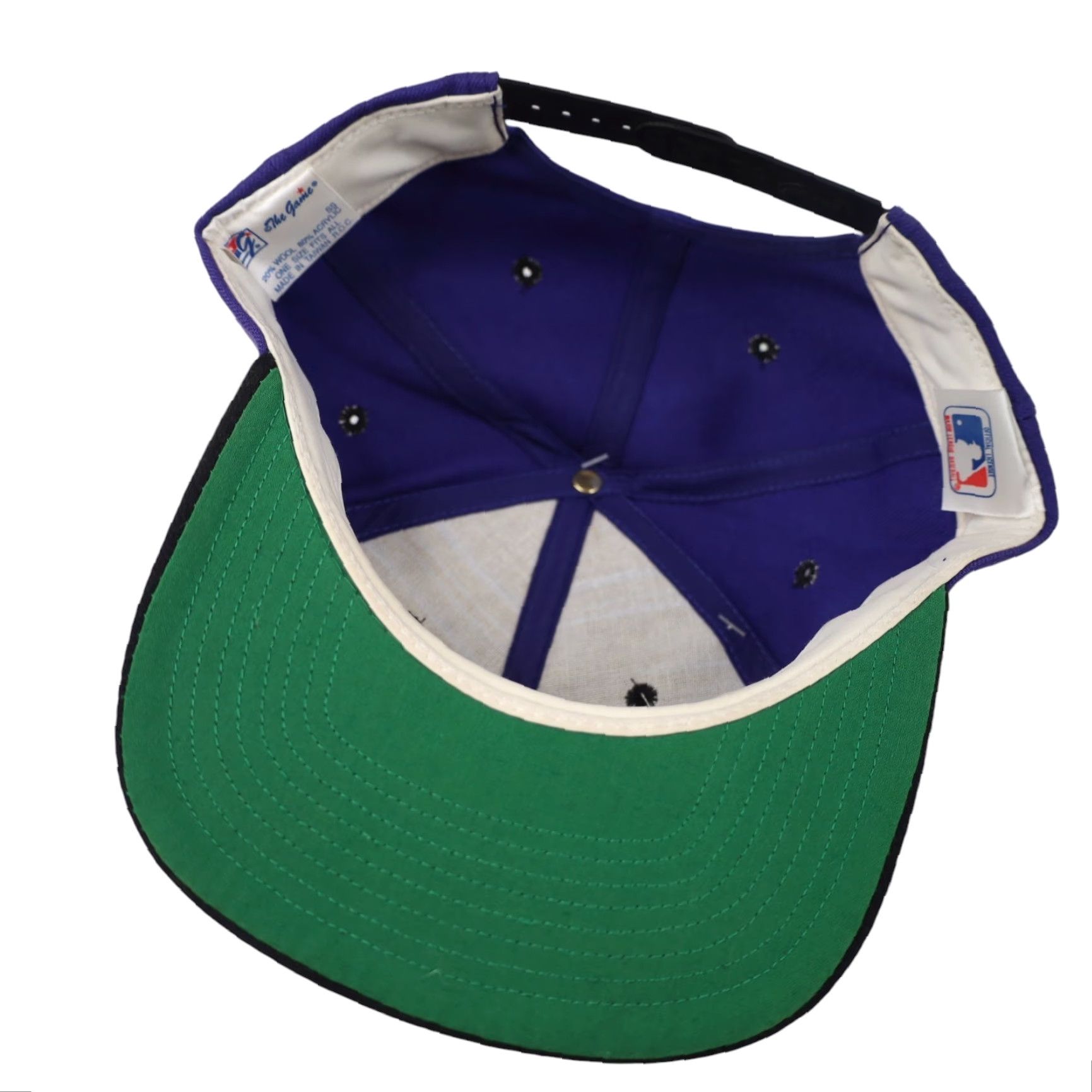 MLB VINTAGE The Game Tampa Bay Devil Rays Baseball Snapback Hat Mens OS Purple Size ONE SIZE - 6 Thumbnail