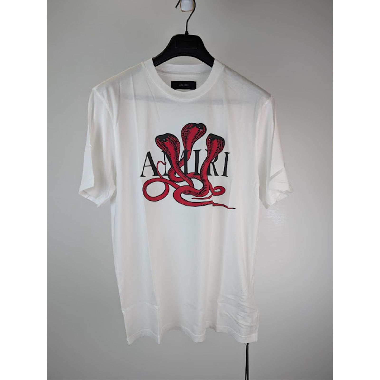 Amiri o1rshd1 Q:2 / Poison Snake Graphic Print T-Shirt White / Red Size US XL / EU 56 / 4 - 1 Thumbnail