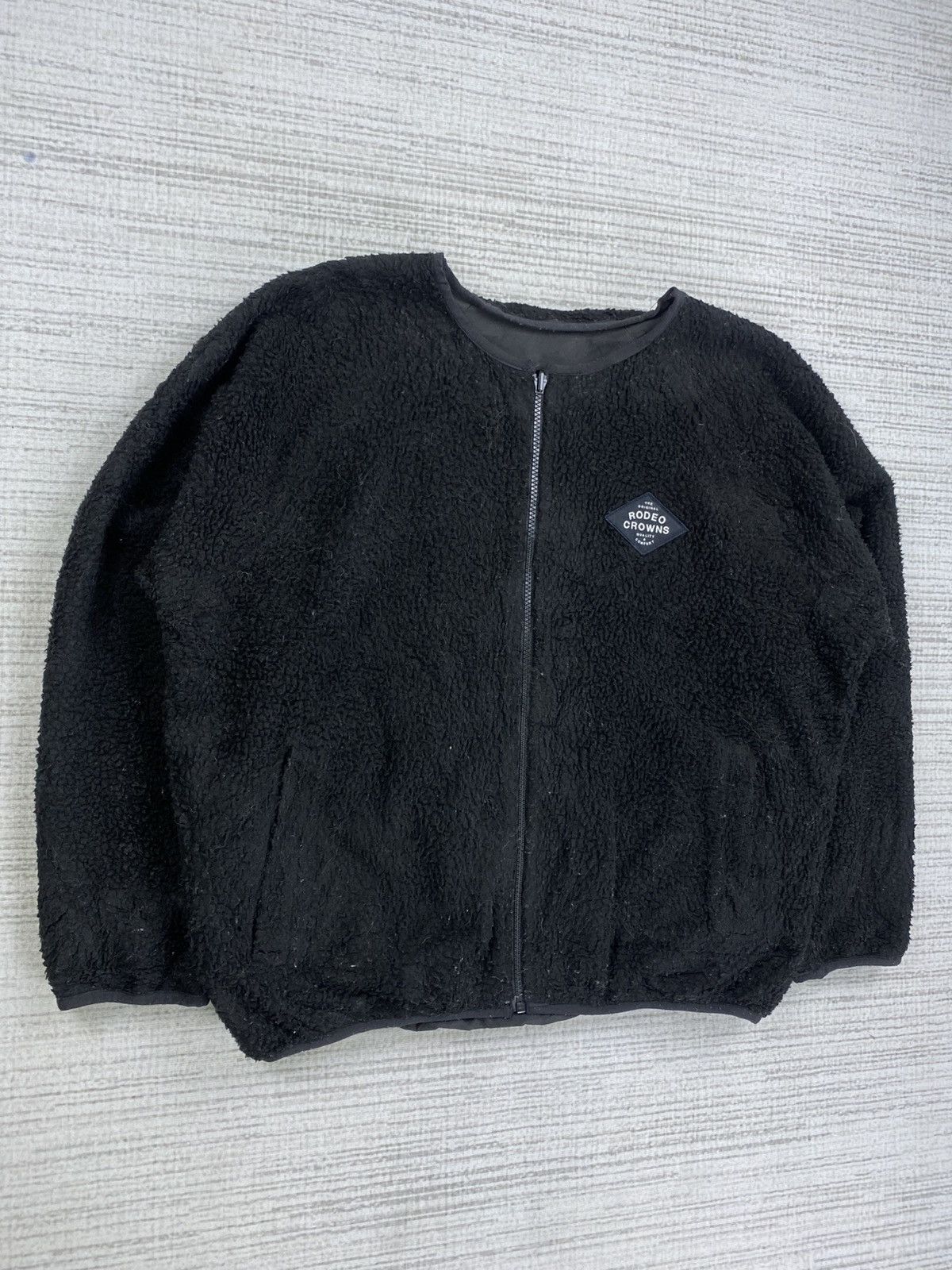 Japanese Brand × Vintage Vintage Rodeo Crown Reversible Fleece Black Jacket Size US L / EU 52-54 / 3 - 5 Thumbnail