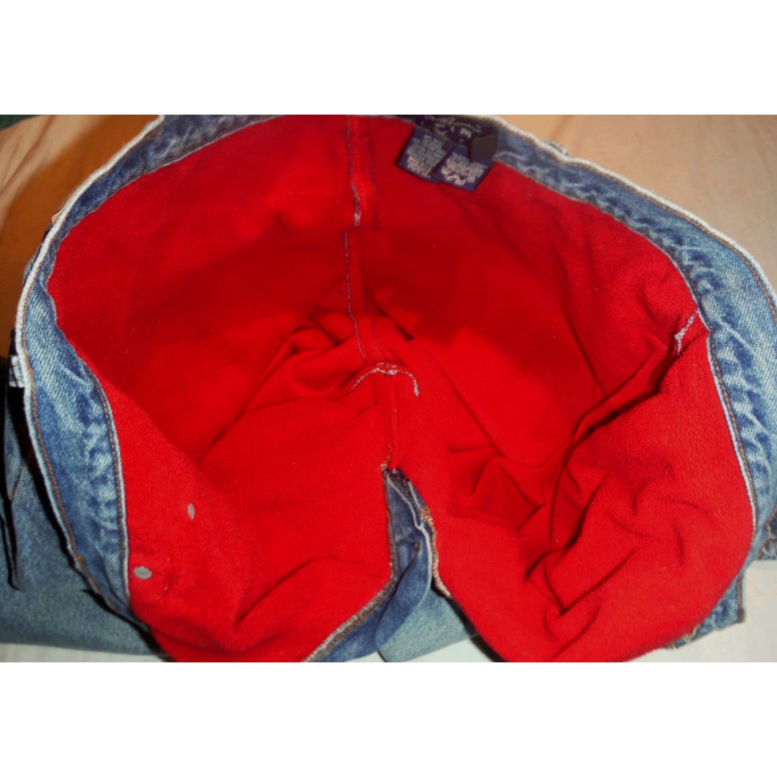 Eddie Bauer VINTAGE Eddie Bauer Blue Denim Jeans 38x28 USA Made with Fleece Lining, Classic Straight Leg, Warm, Mens Size US 38 / EU 54 - 5 Thumbnail