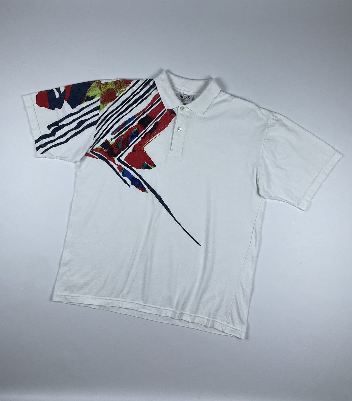 Hugo Boss × Vintage Vintage 90s Hugo Boss Sport Andre Agassi style Polo Size US XXL / EU 58 / 5 - 2 Thumbnail