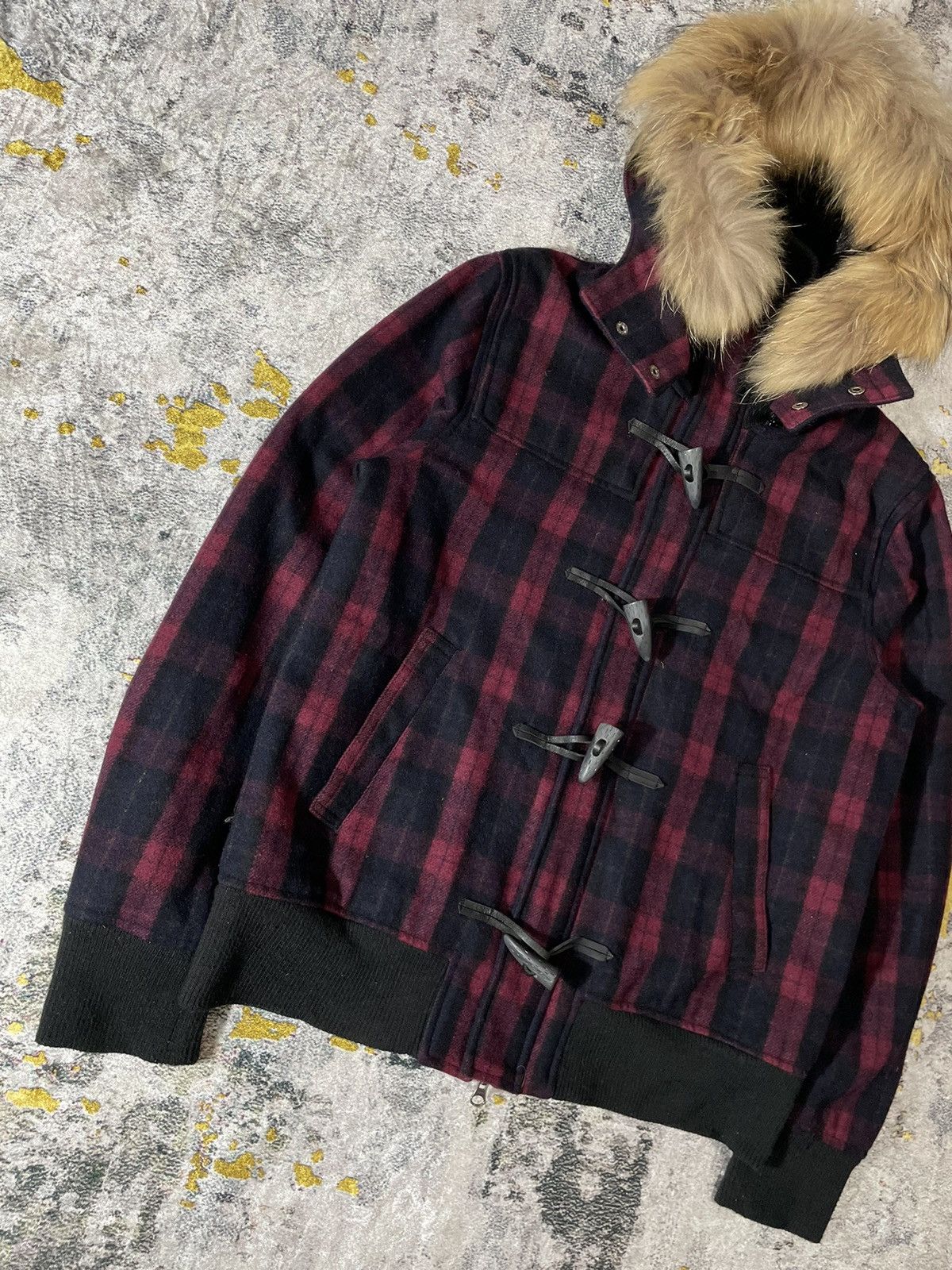 Le Grande Bleu (L.G.B.) Rageblue Plaid Fur Hoodie bondage lgb style Size US L / EU 52-54 / 3 - 3 Thumbnail