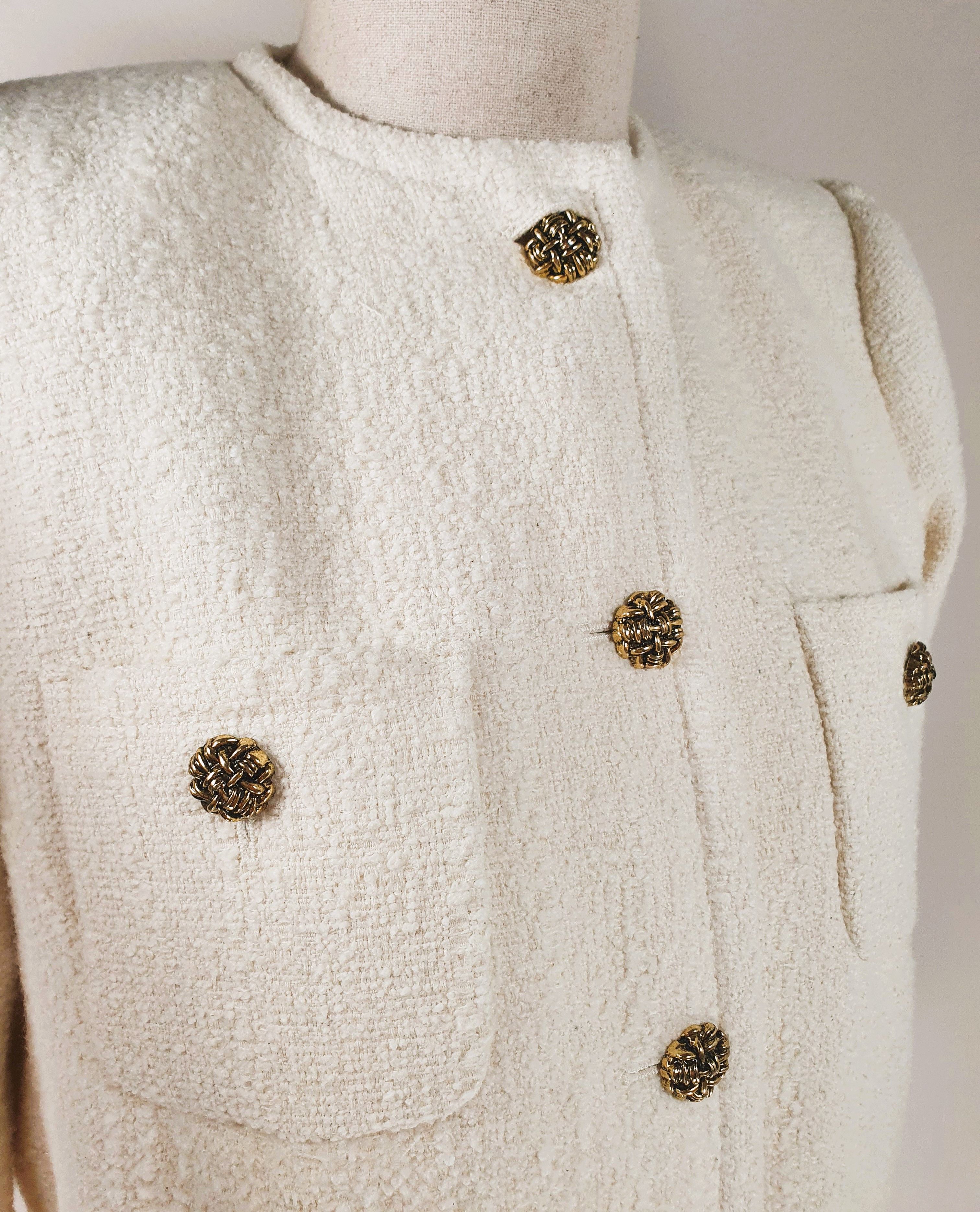 ba&sh Tweed Ecru Jacket Size S / US 4 / IT 40 - 2 Thumbnail