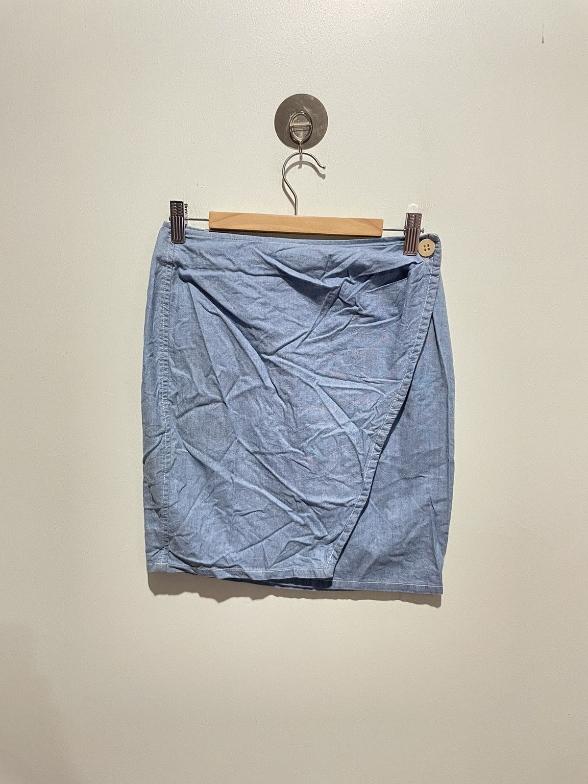 image of Armani x Giorgio Armani Giorgio Wrap Miniskirts in Blue, Women's (Size 27)