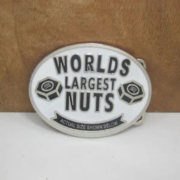 Japanese Brand " WORLD'S LARGEST NUTS " belt buckle Size ONE SIZE - 3 Thumbnail