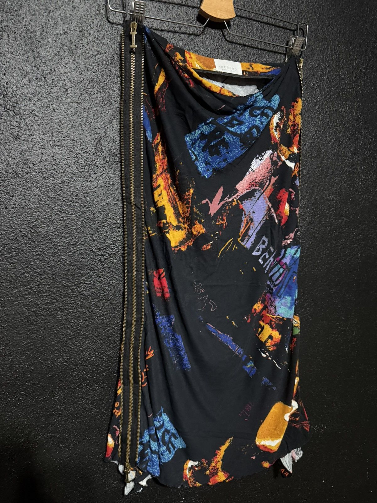Iceberg Archive Iceberg Pop Art Graffiti Print Maxi Skirt Size 29" - 6 Thumbnail