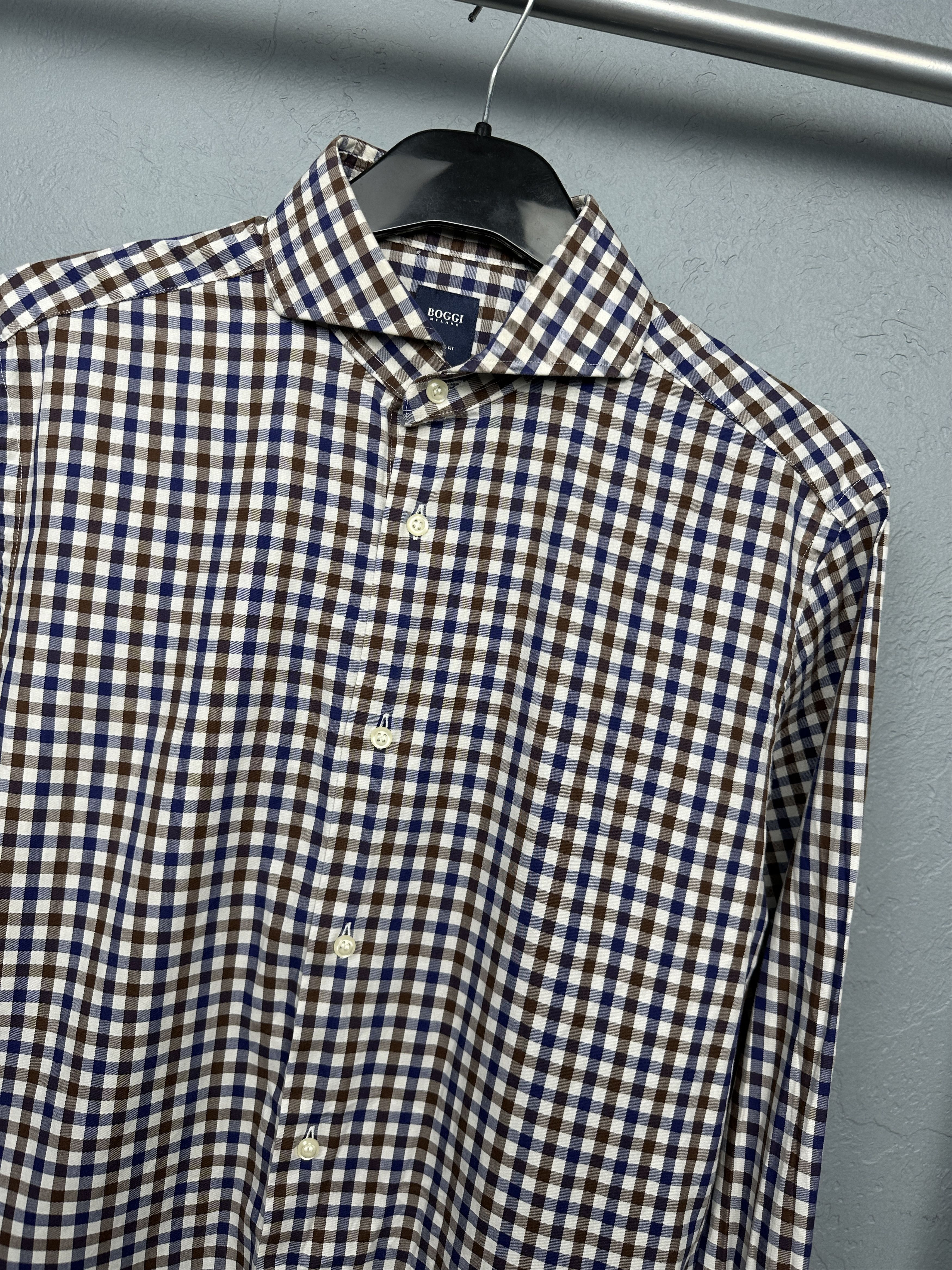 Boggi Boggi Vintage Mens Long Sleeve Shirt Size US M / EU 48-50 / 2 - 2 Thumbnail
