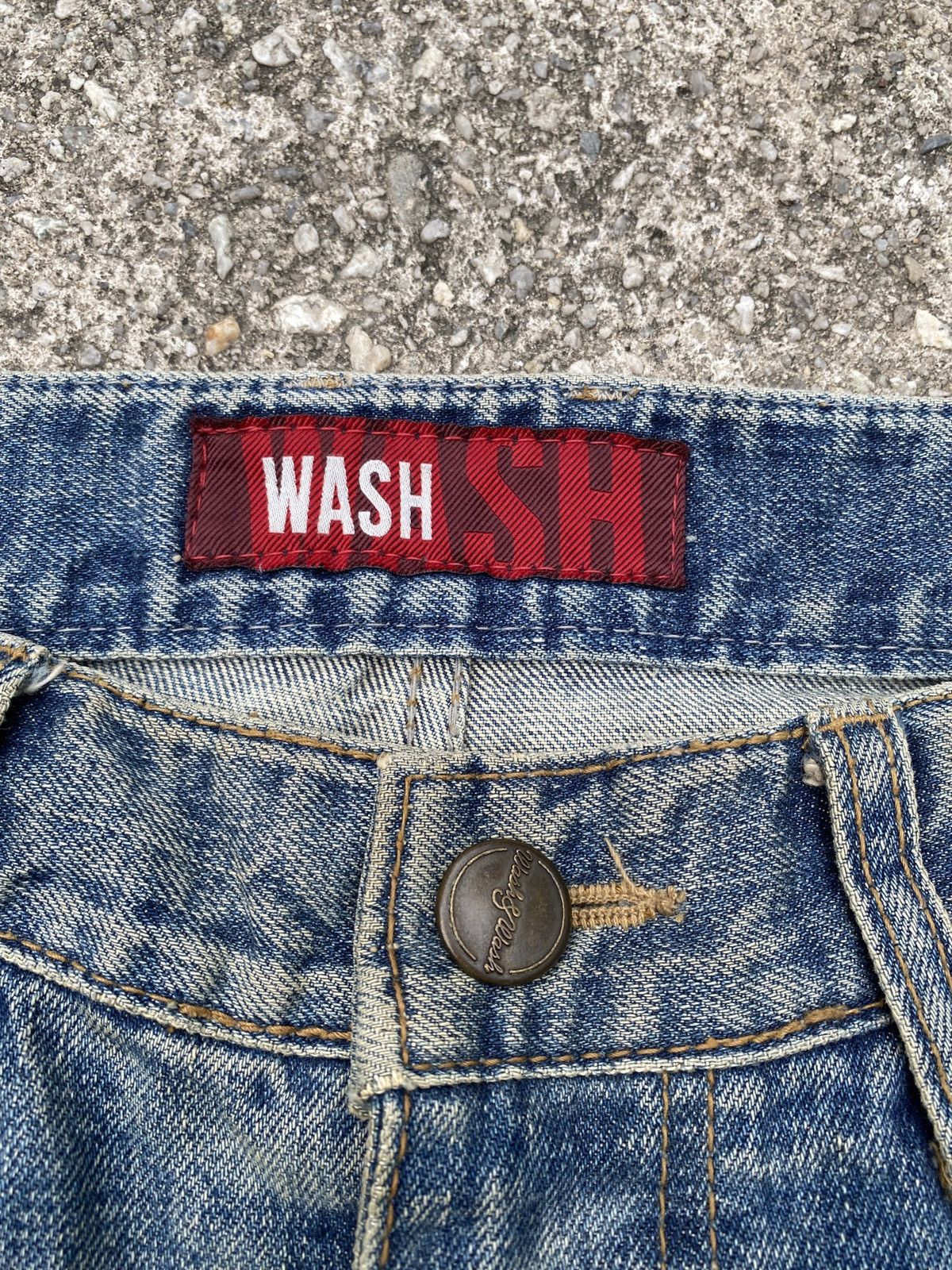 Japanese Brand 2000s - Wash & Wash Rusty Distressed Claws Mark Jeans Size US 32 / EU 48 - 19 Thumbnail