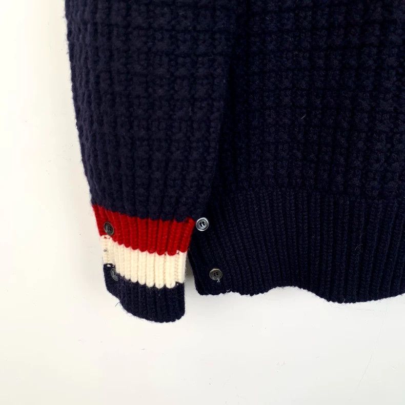 Thom Browne Thom Browne size2 Long sleeve knit sweater with wool round Size US M / EU 48-50 / 2 - 4 Thumbnail