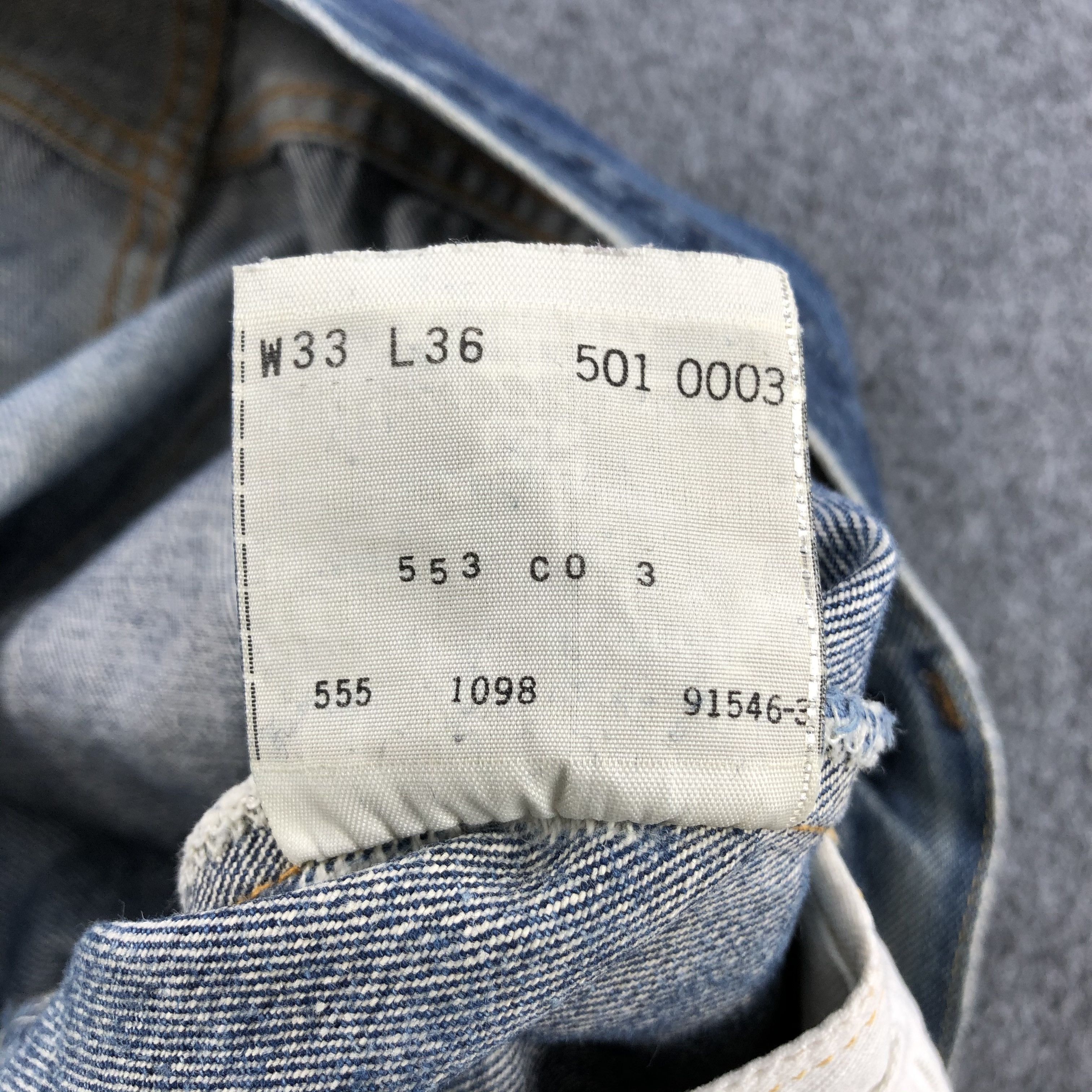 Levi's × Vintage Vintage 90s Distress Redline Levis 501 Jeans-JM1343 Size US 31 - 12 Thumbnail