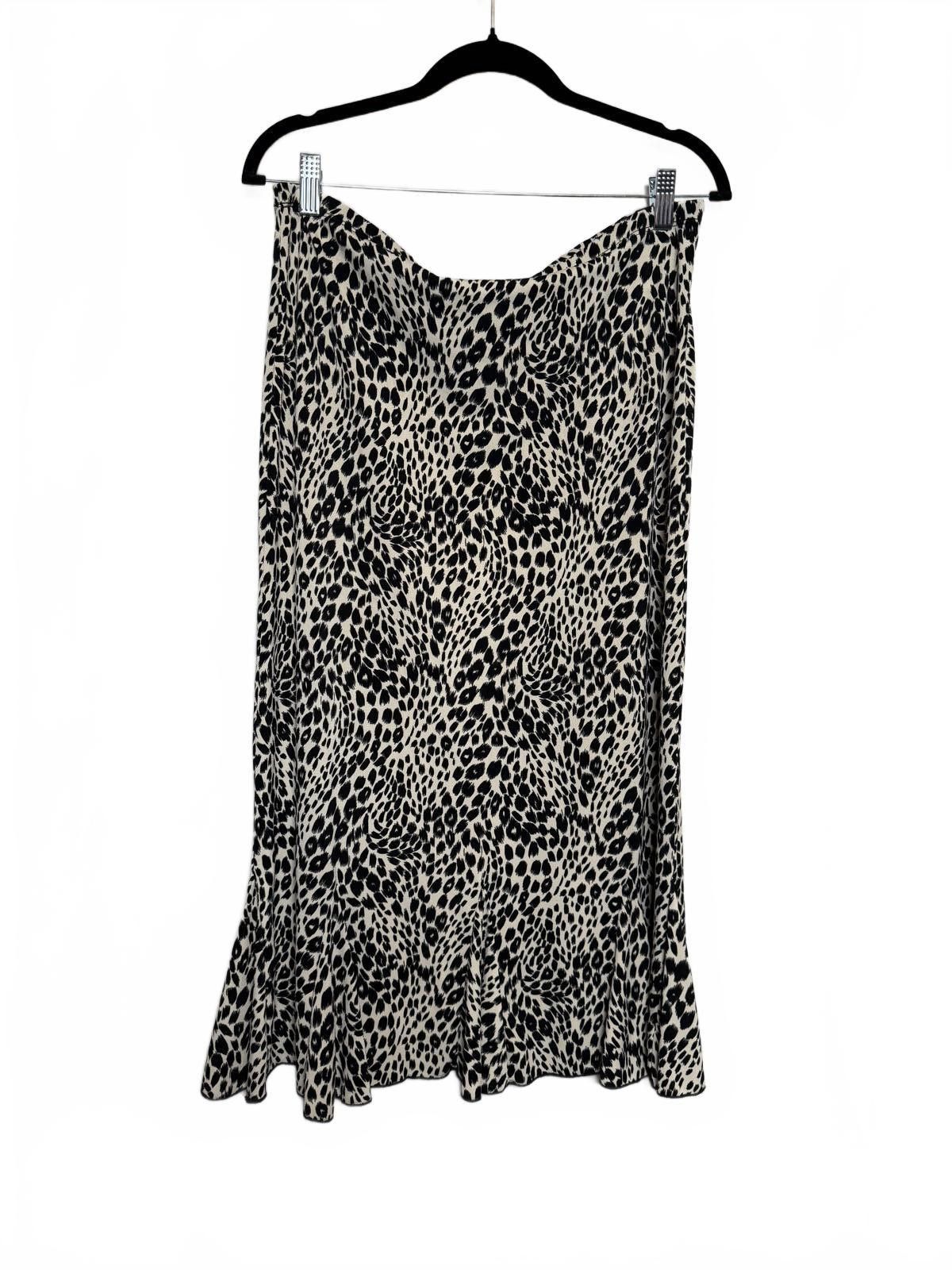 Other Black and White Animal Print Middi Skirt Size 36" / US 14 / IT 50 - 4 Thumbnail