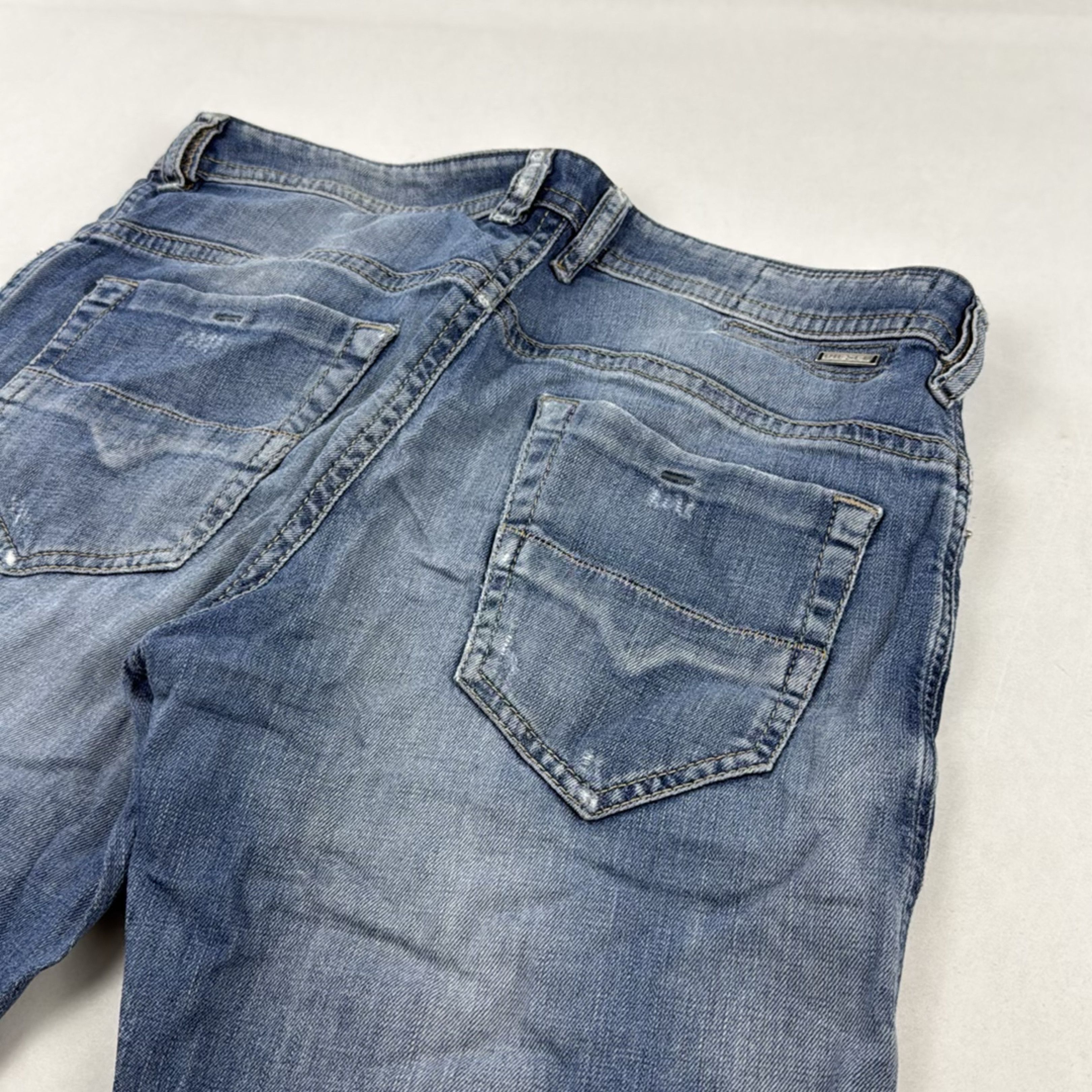 Diesel Vintage y2k Diesel embroidered stonewash navy skinny jeans