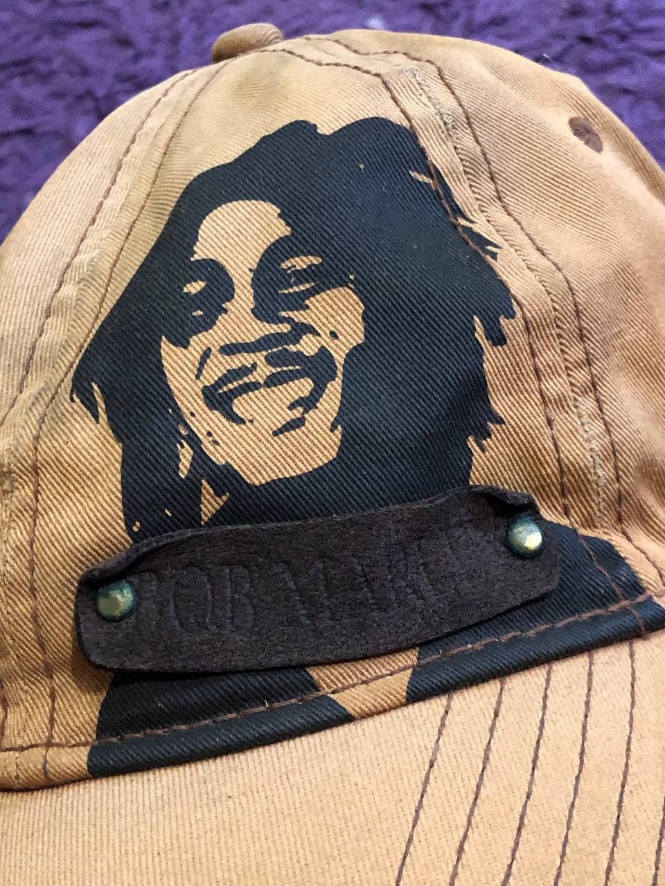 Bob Marley Cap Y2K Hats logo Vintage Bob Marley streetwear Size ONE SIZE - 5 Thumbnail