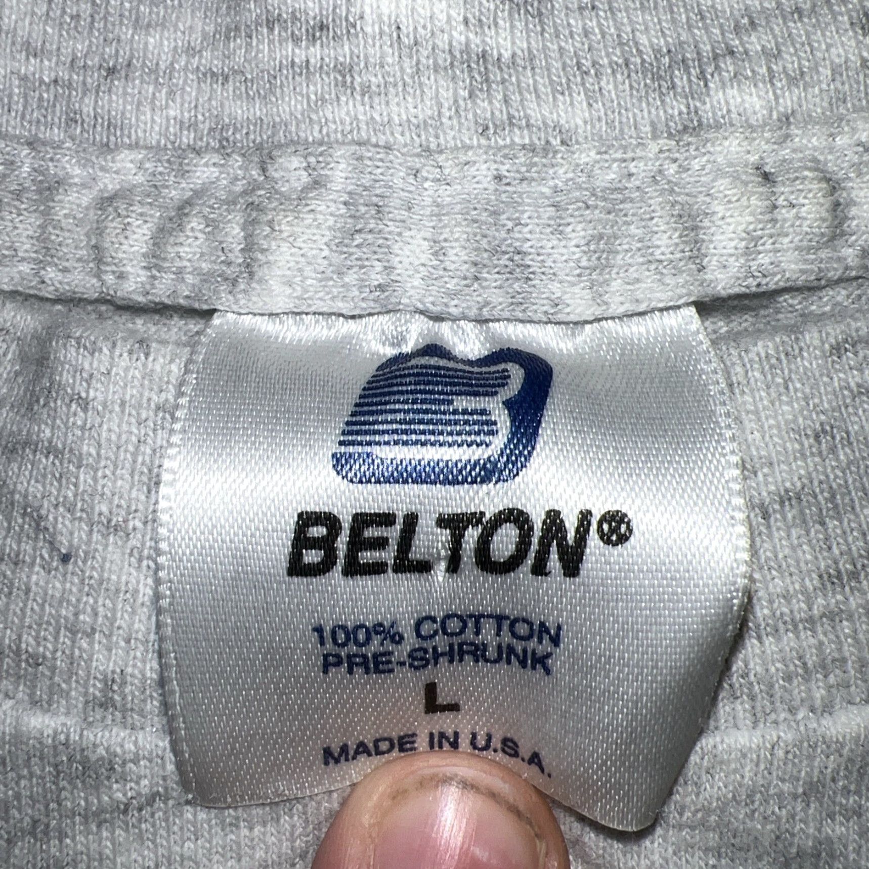 Vintage VINTAGE Belton SINGLE STITCH CRUISE T-Shirt Mens Size L USA Gray Stitch Size US L / EU 52-54 / 3 - 4 Thumbnail