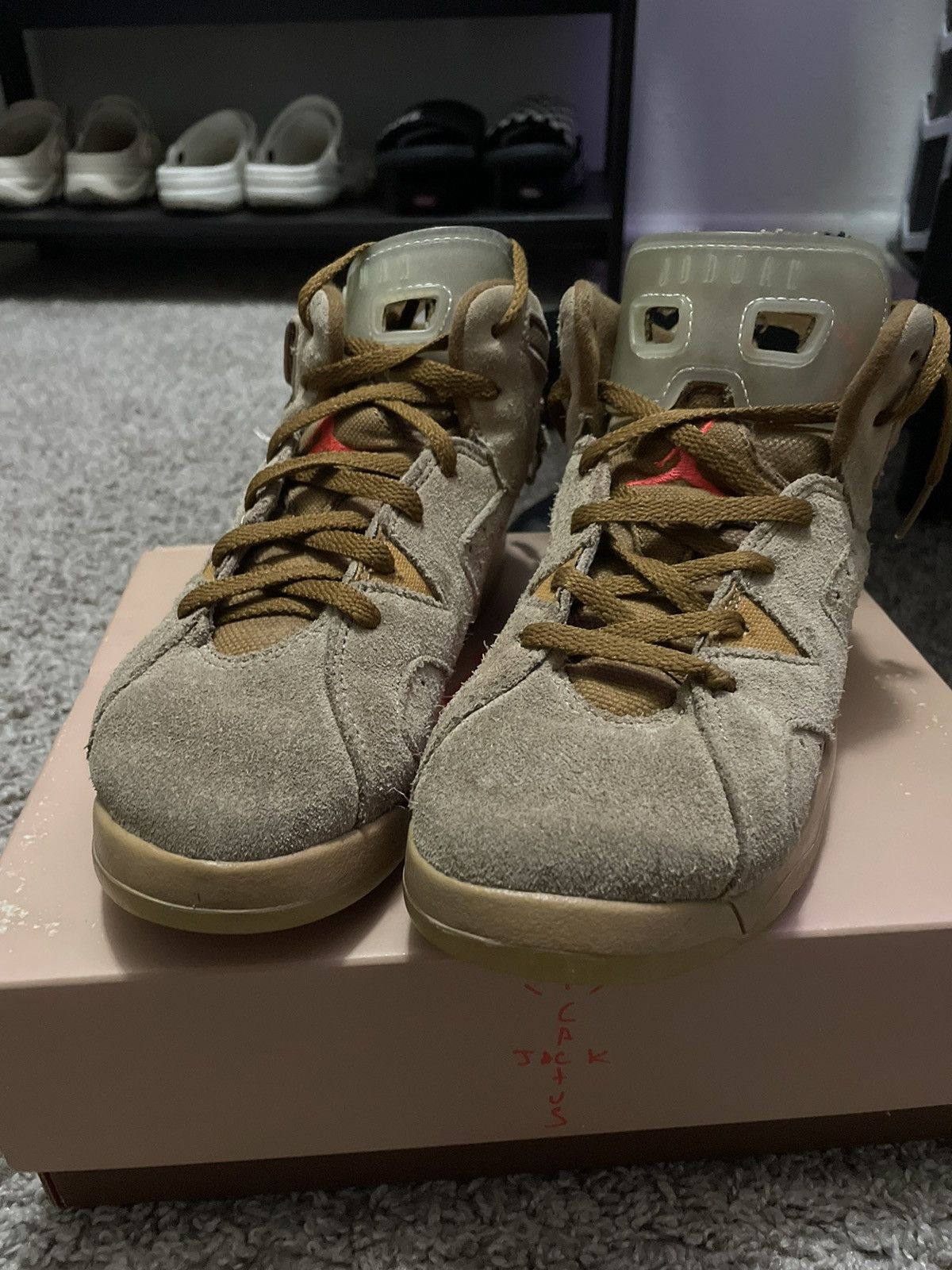 Travis Scott Kids (3Y) Khaki 🏜️Travis Scott Jordan 6 | Grailed