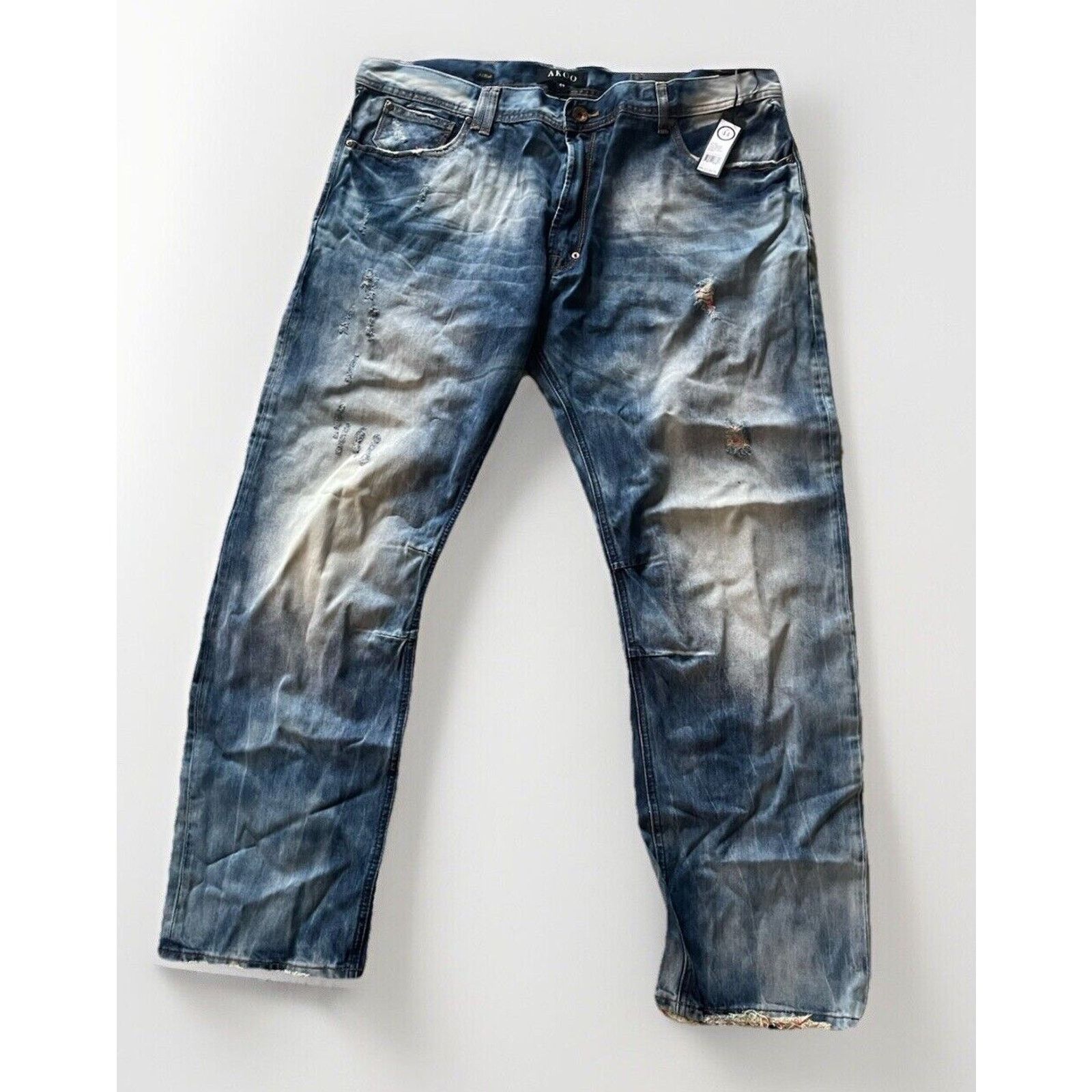 AKOO NWT AKOO Jeans Y2K Mens 44 x 34 Acid Wash Denim Streetwear Size US 44 / EU 60 - 4 Thumbnail