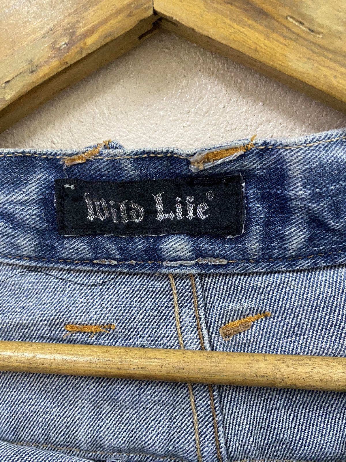 Japanese Brand Vtg Denim Double Waist Wild Life Japan Size US 34 / EU 50 - 13 Thumbnail
