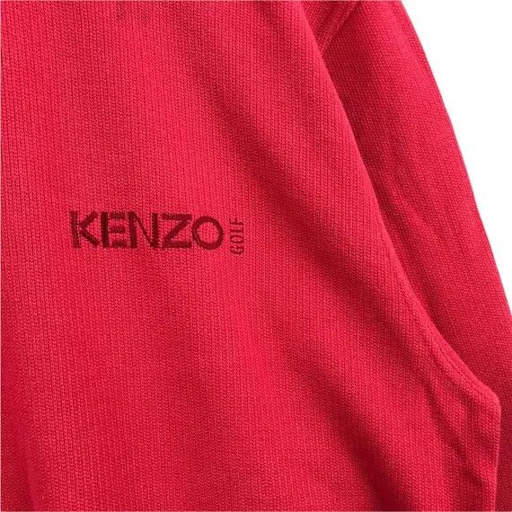 Kenzo Vtg 90’ KENZO GOLF PARIS Minimalist Red Sweatshirt Sweater Size US L / EU 52-54 / 3 - 2 Thumbnail