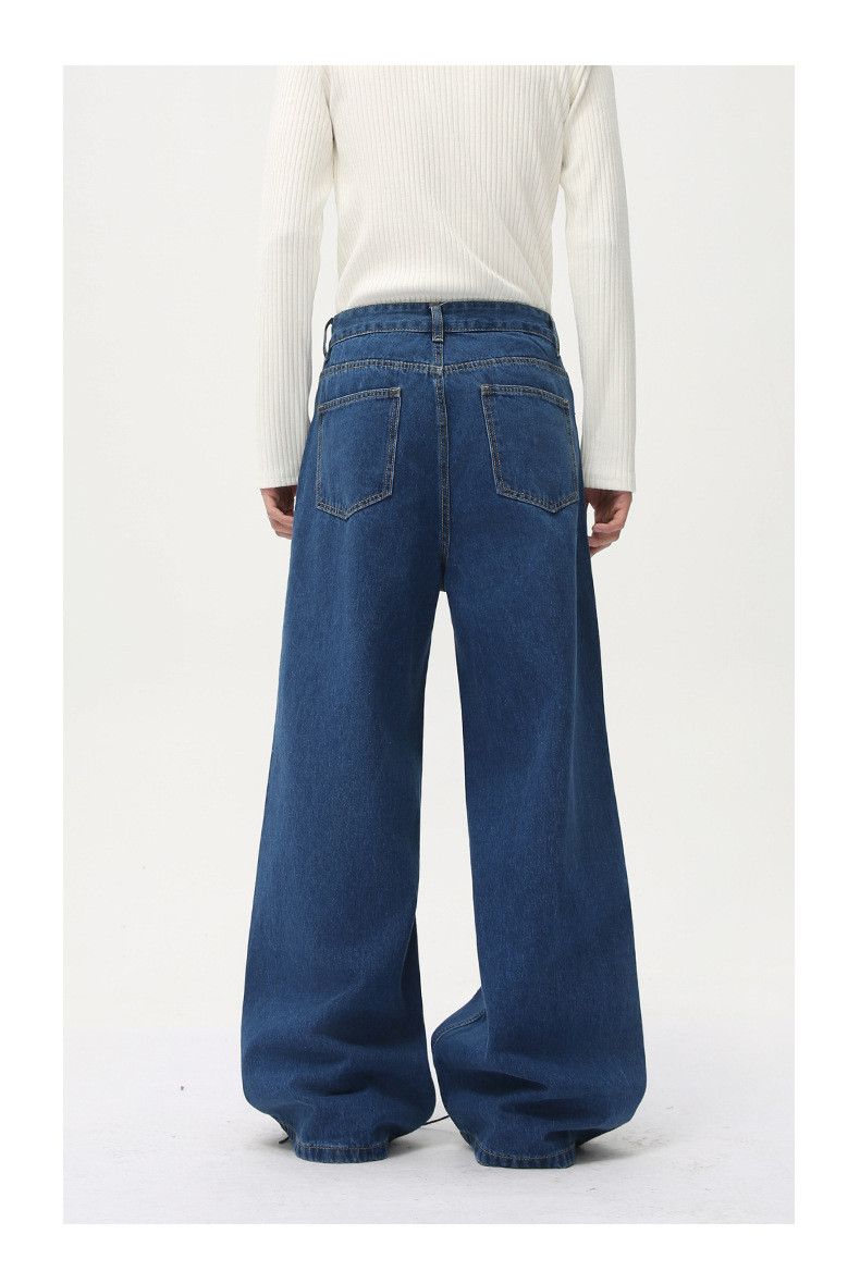 Japanese Brand × Jean Japanese retro cleanfit solid color wide-leg casual jeans Size US 32 / EU 48 - 5 Thumbnail