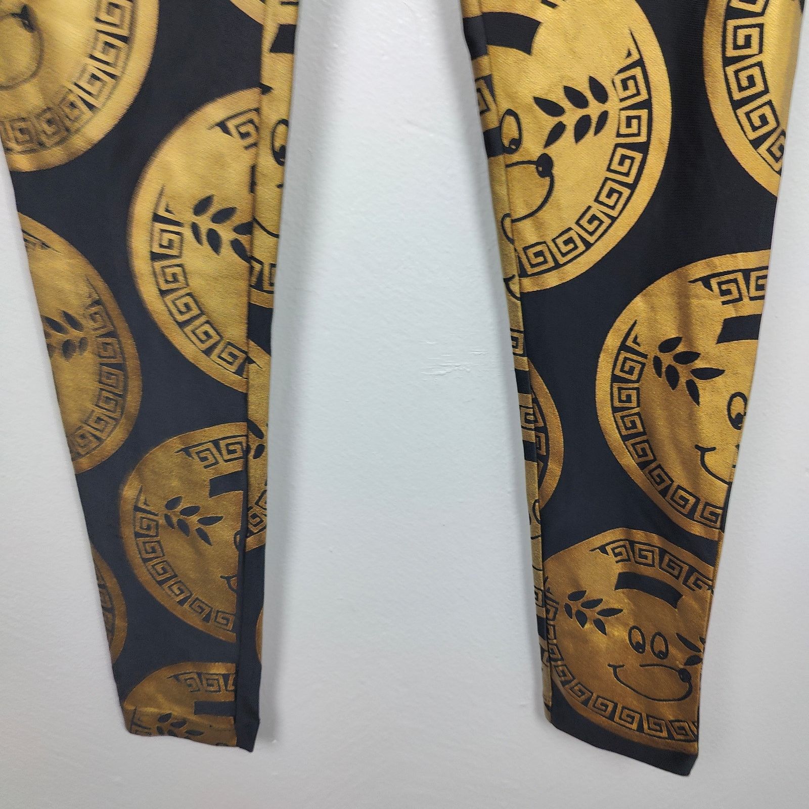 Lazy Oaf Lazy Oaf All Hail Leggings Womens Small Black Gold Size 27" / US 4 / IT 40 - 3 Thumbnail
