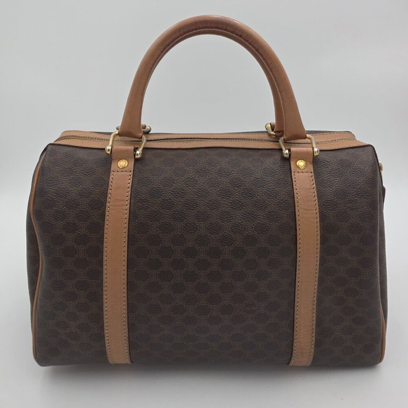 Celine Vintage Celine Macadam Boston Bag in Brown Size ONE SIZE - 2 Thumbnail