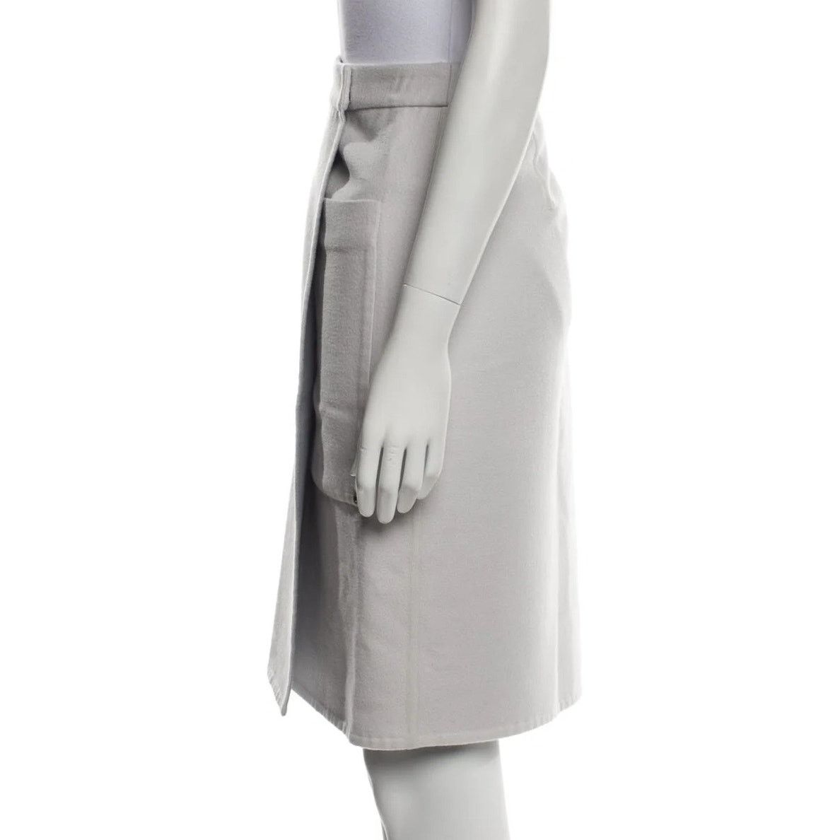 Hermes Authentic 100% Cashmere HERMES Skirt w Logo Sz 38 US 8 / 10 Size 30" / US 8 / IT 44 - 2 Thumbnail
