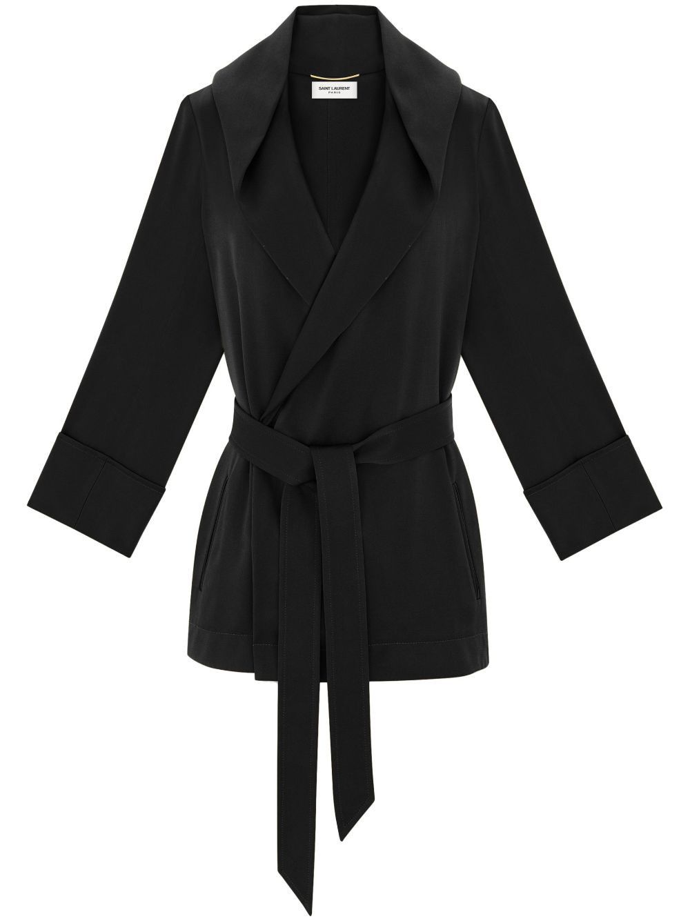 Saint Laurent Paris o1bcso1str1124 Hooded Jacket in Black Size S / US 4 / IT 40 - 2 Thumbnail