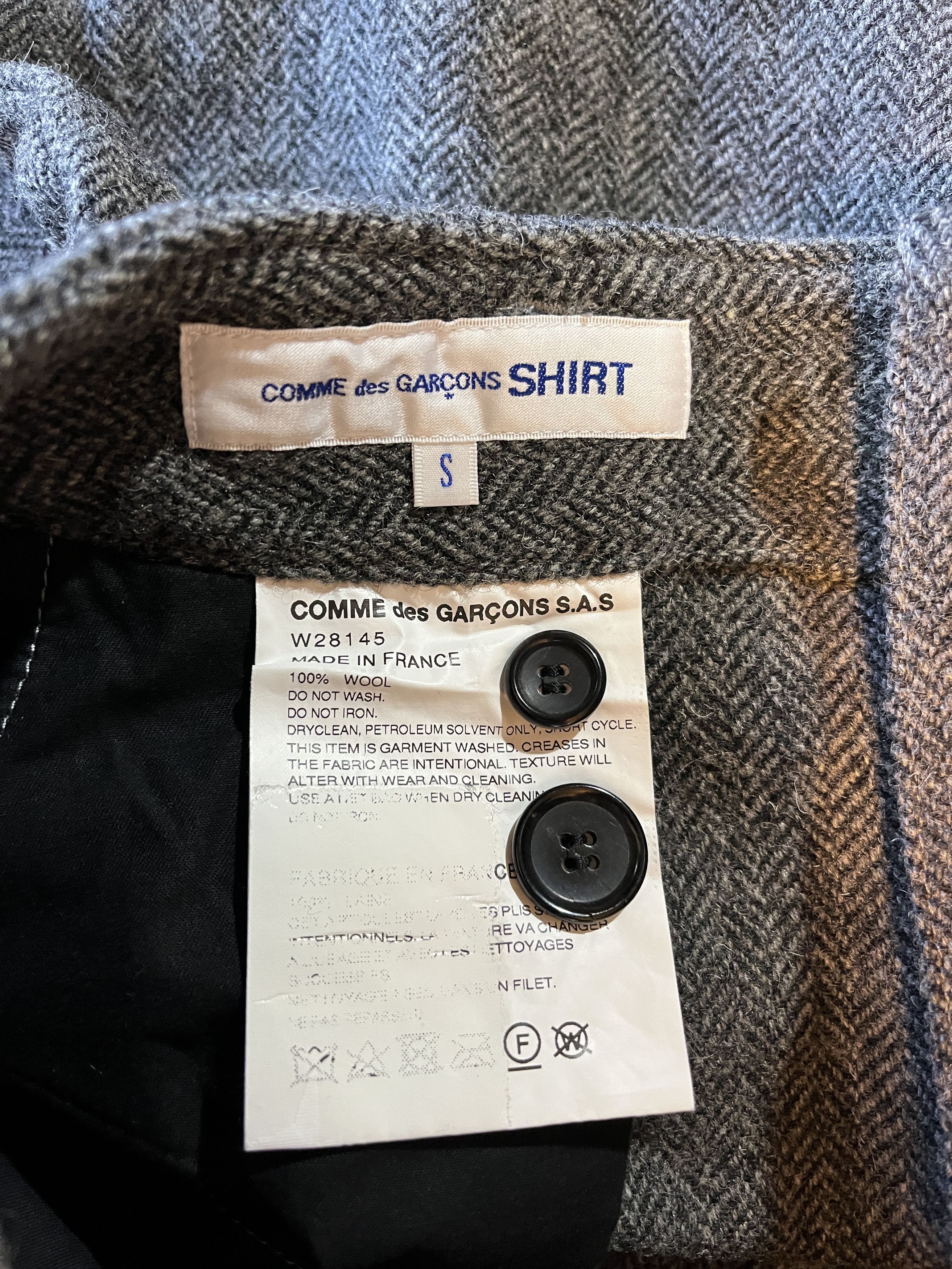 Comme des Garcons SHIRT Comme des Garcons Shirt Wool Harringbone Pants Size US 32 / EU 48 - 3 Thumbnail