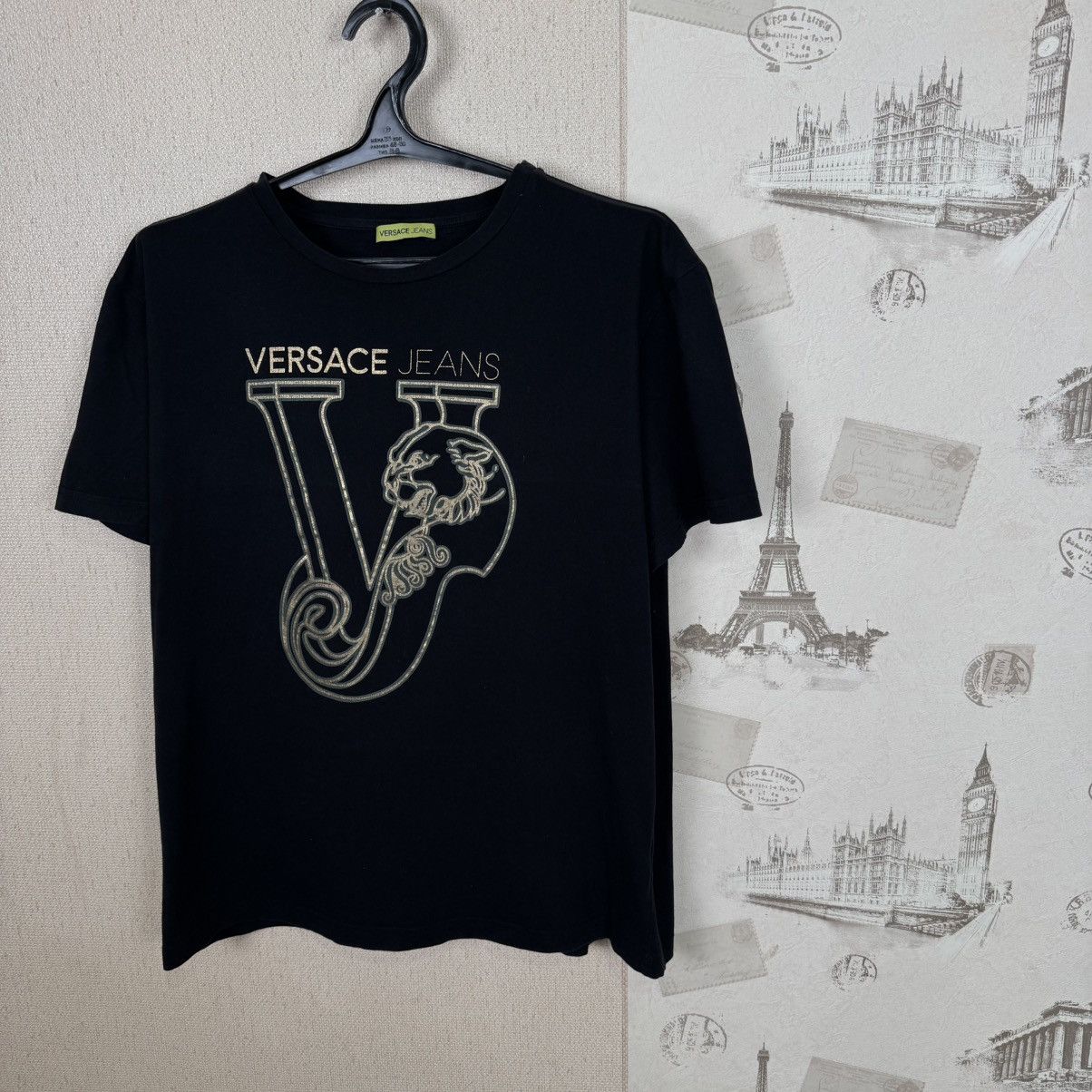 Versace Versace Jeans T shirt Black Luxury Sz L Medusa Size US L / EU 52-54 / 3 - 5 Thumbnail