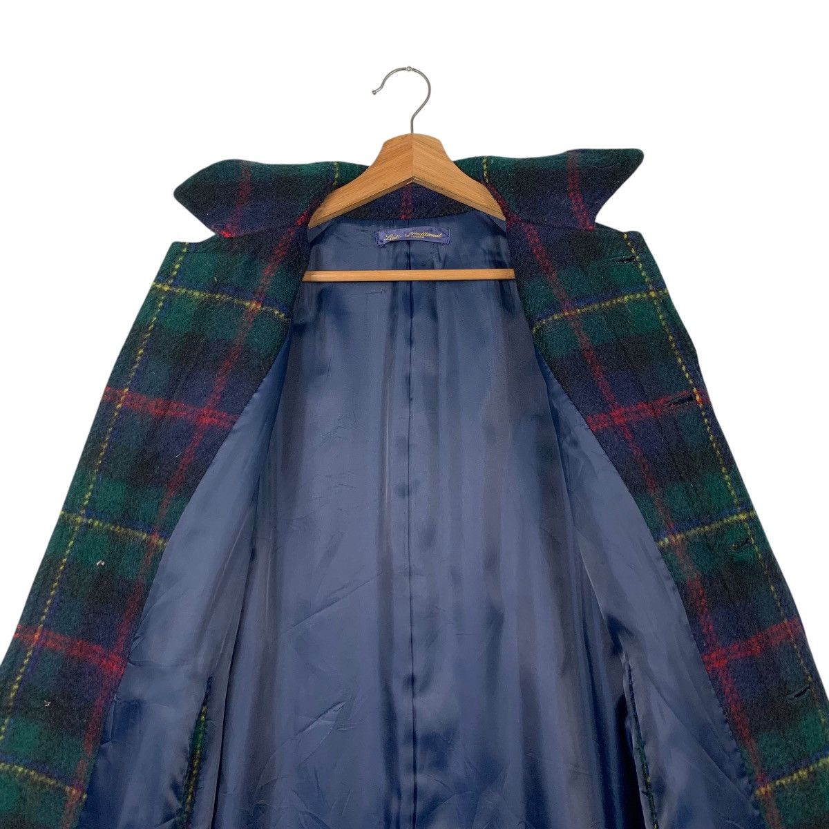 Japanese Brand LADIES TRADITIONAL Wool Tartan Long Coat #2068-C90 Size M / US 6-8 / IT 42-44 - 13 Thumbnail