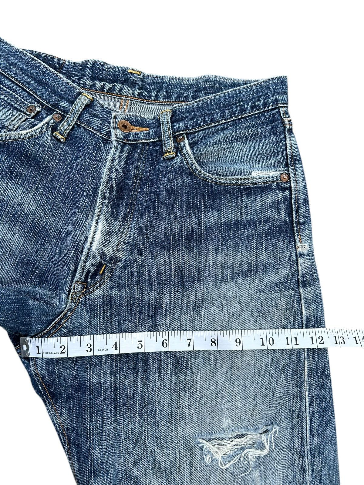 Kapital Trashed Vintage Edwin 505z Selvedge Denim Jeans Size US 30 / EU 46 - 18 Thumbnail