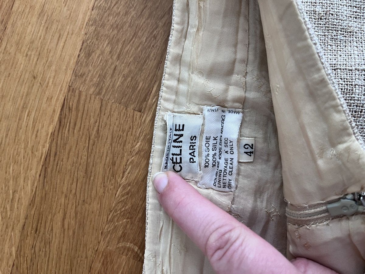 Celine Rare vintage Celine pencil skirt raw silk Size 27" / US 4 / IT 40 - 13 Thumbnail
