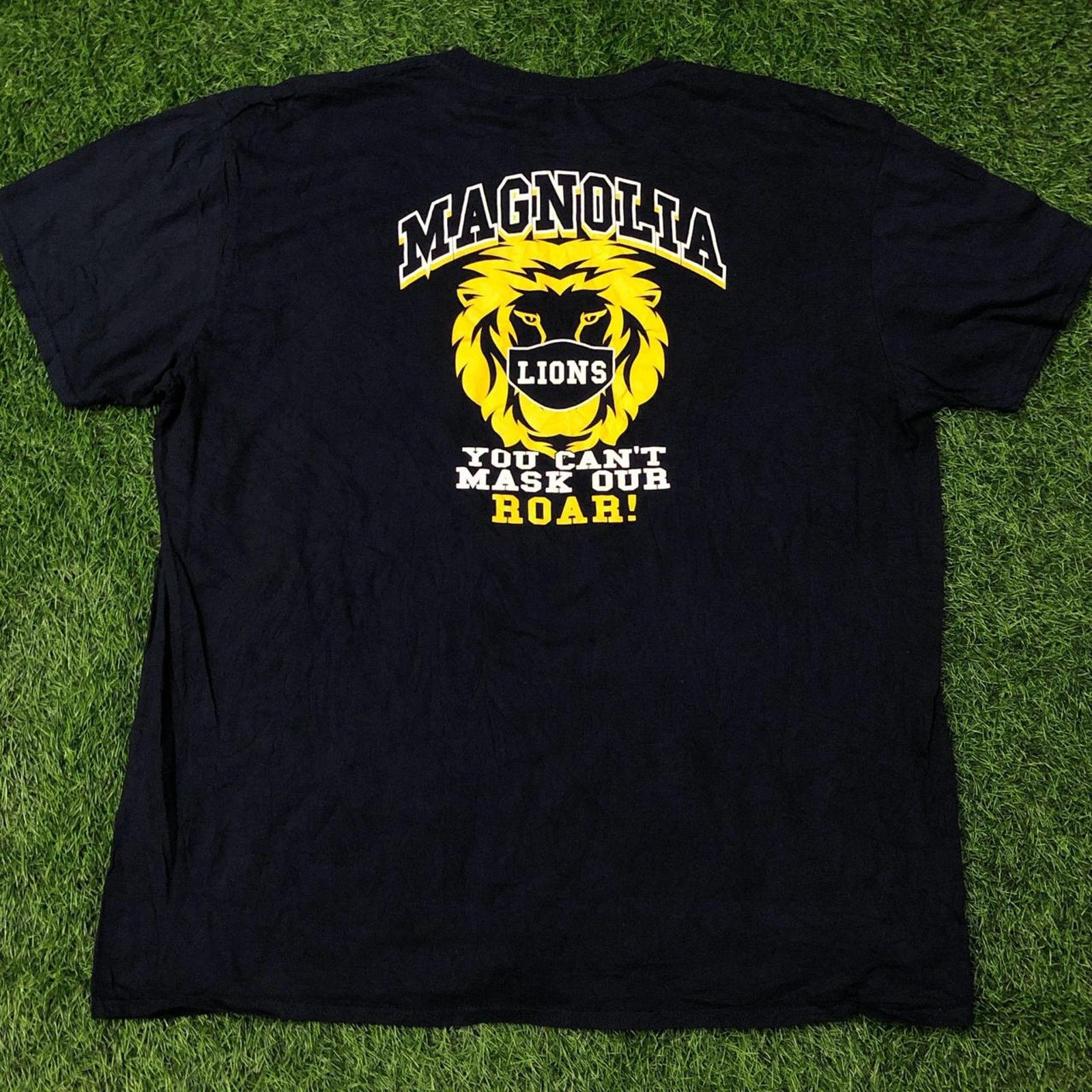 Gildan Navy Magnolia Lions Mask Graphic Tee Size US XXL / EU 58 / 5 - 2 Thumbnail