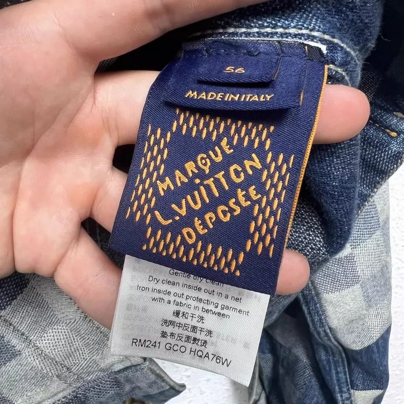 Louis Vuitton LOUIS VUITTON Mosaic checkerboard denim jacket 2504-Nextarr Size US XL / EU 56 / 4 - 6 Thumbnail