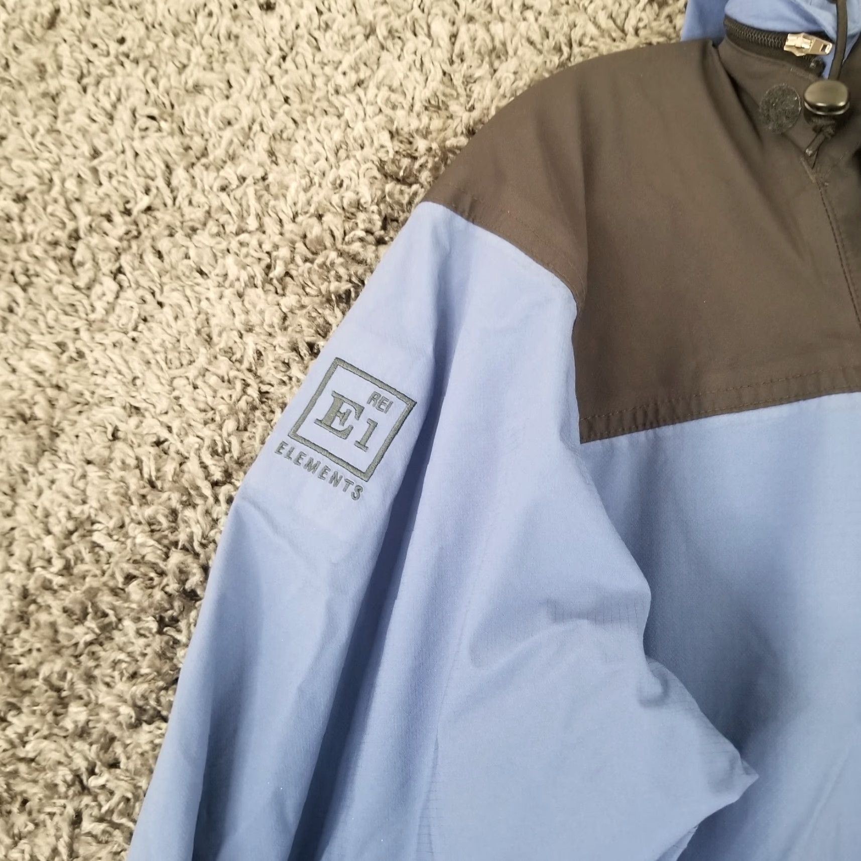 Vintage REI Elements Womens Blue Long Sleeve Full Zip Hooded Windbreaker Jacket Size M Size M / US 6-8 / IT 42-44 - 5 Thumbnail