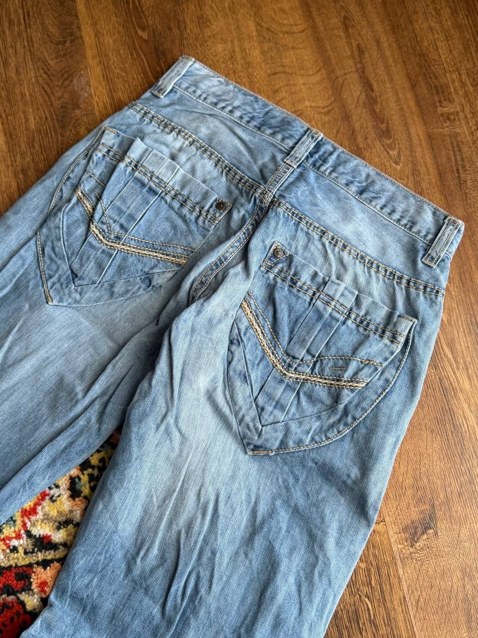 Japanese Brand Vintage 00's Streetwear Flared Bootcut Baggy Washed Jeans Size US 30 / EU 46 - 13 Thumbnail
