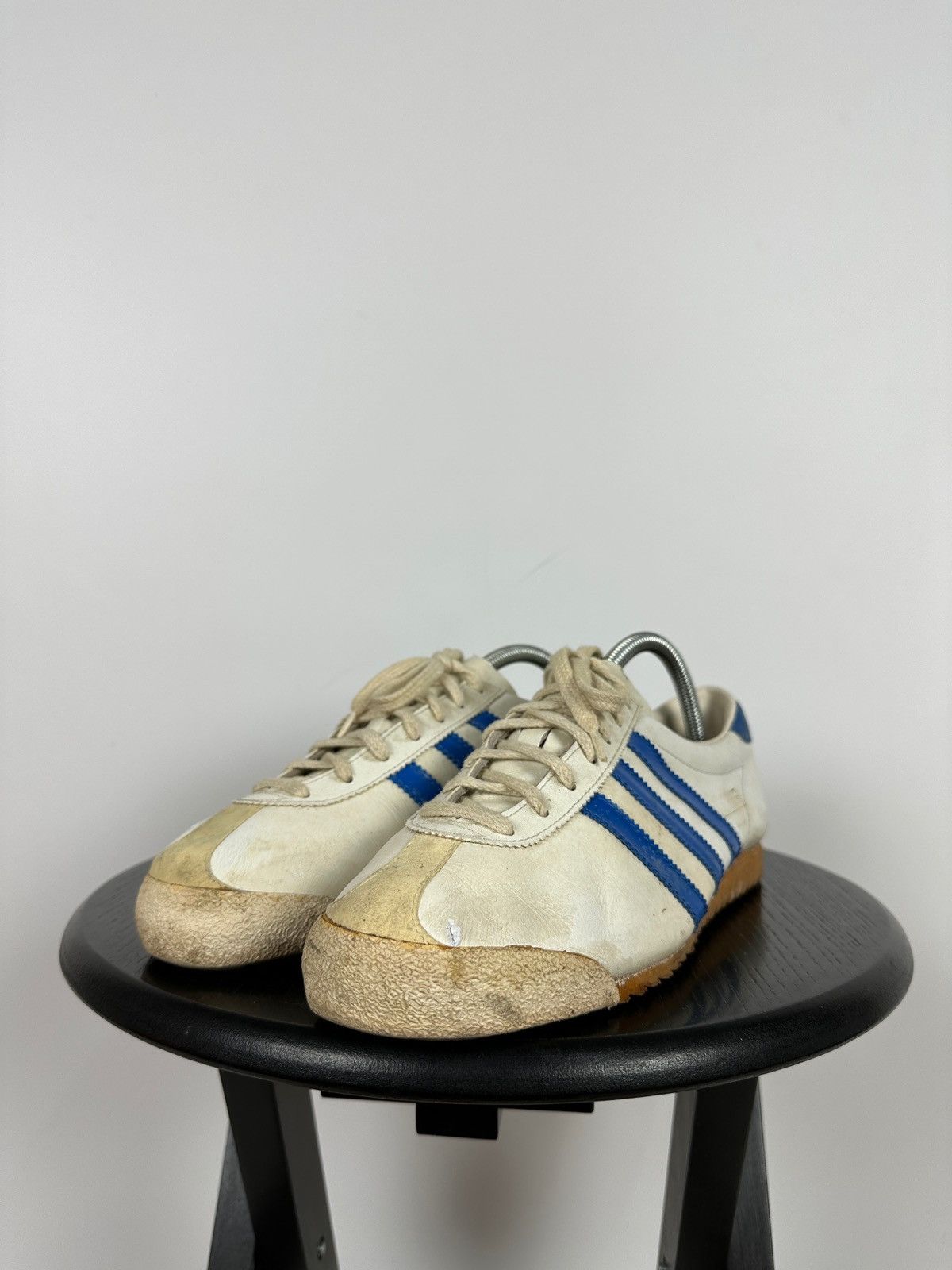 Adidas 1970-80s Adidas Rom Leather Sneakers Made In Austria Size US 9 / EU 42 - 9 Thumbnail