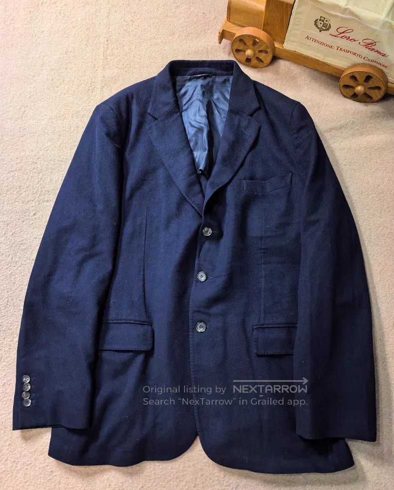 Loro Piana Loro Piana size 60 Lambswool Single Breasted Suit Jacket Size US XXS / EU 40 - 3 Thumbnail