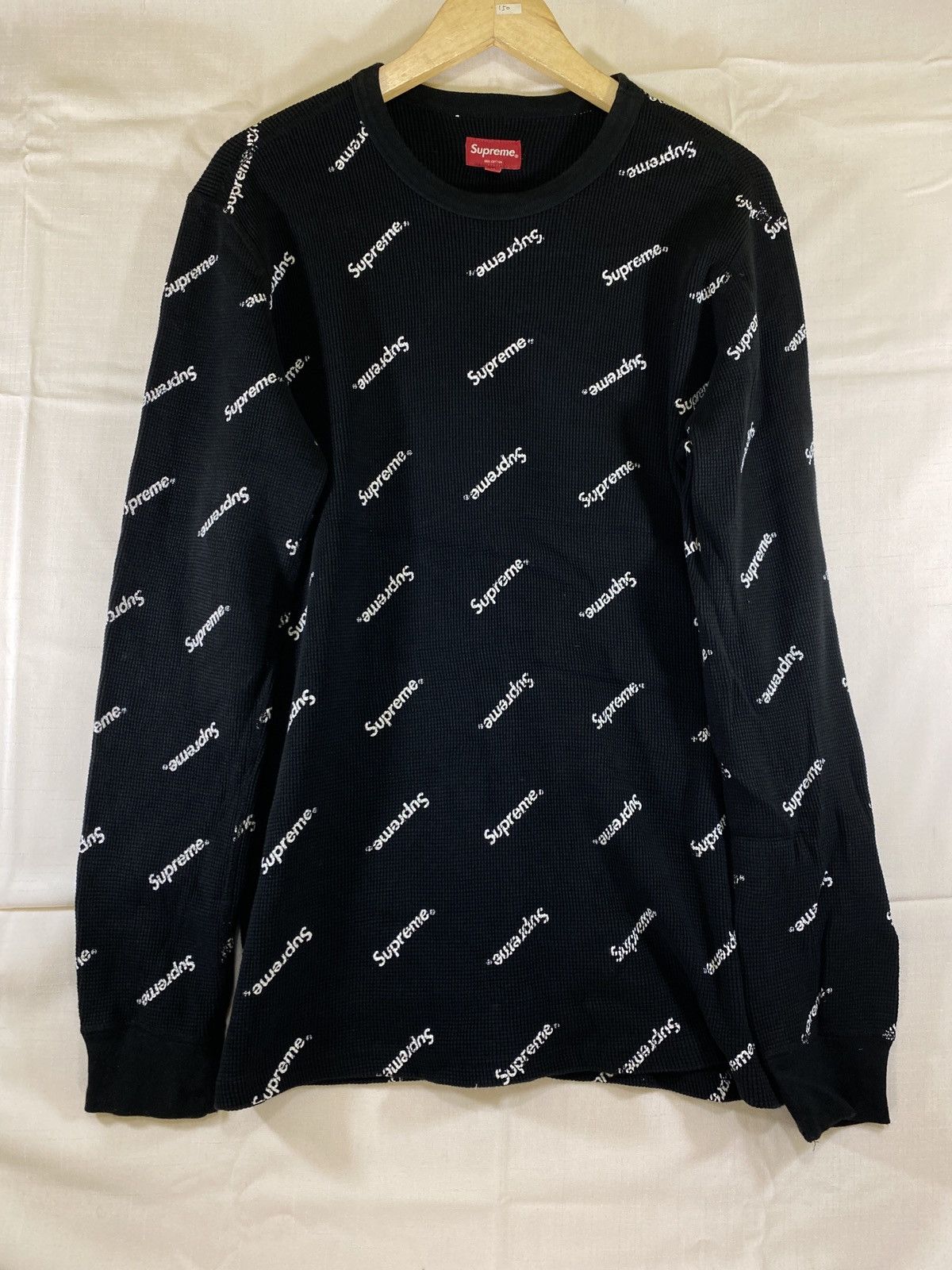 Supreme Supreme Angora Script Sweater FW25 Black | Grailed
