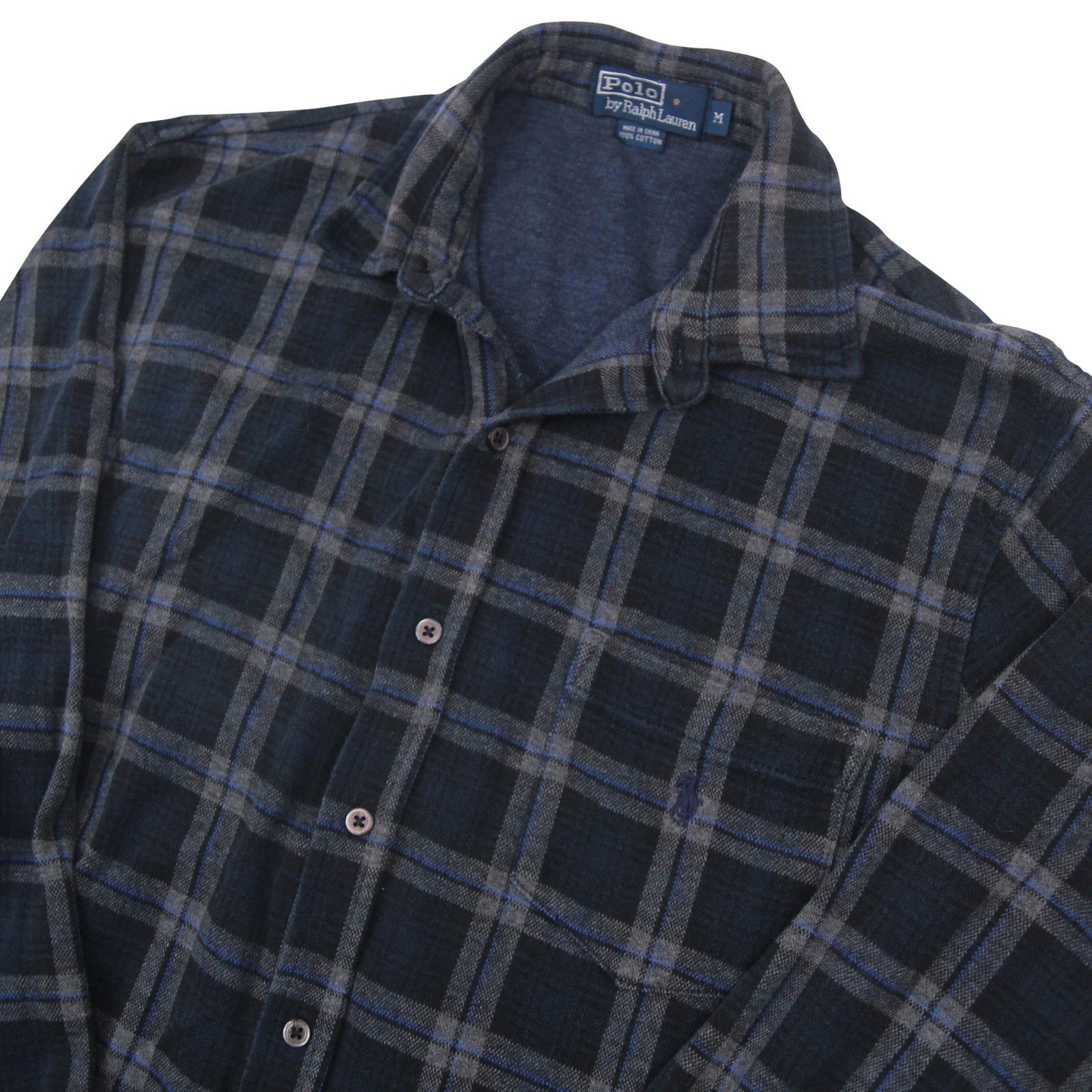 Polo Ralph Lauren × Vintage Vintage Polo Ralph Lauren Flannel Button Down Shirt Size US M / EU 48-50 / 2 - 2 Thumbnail