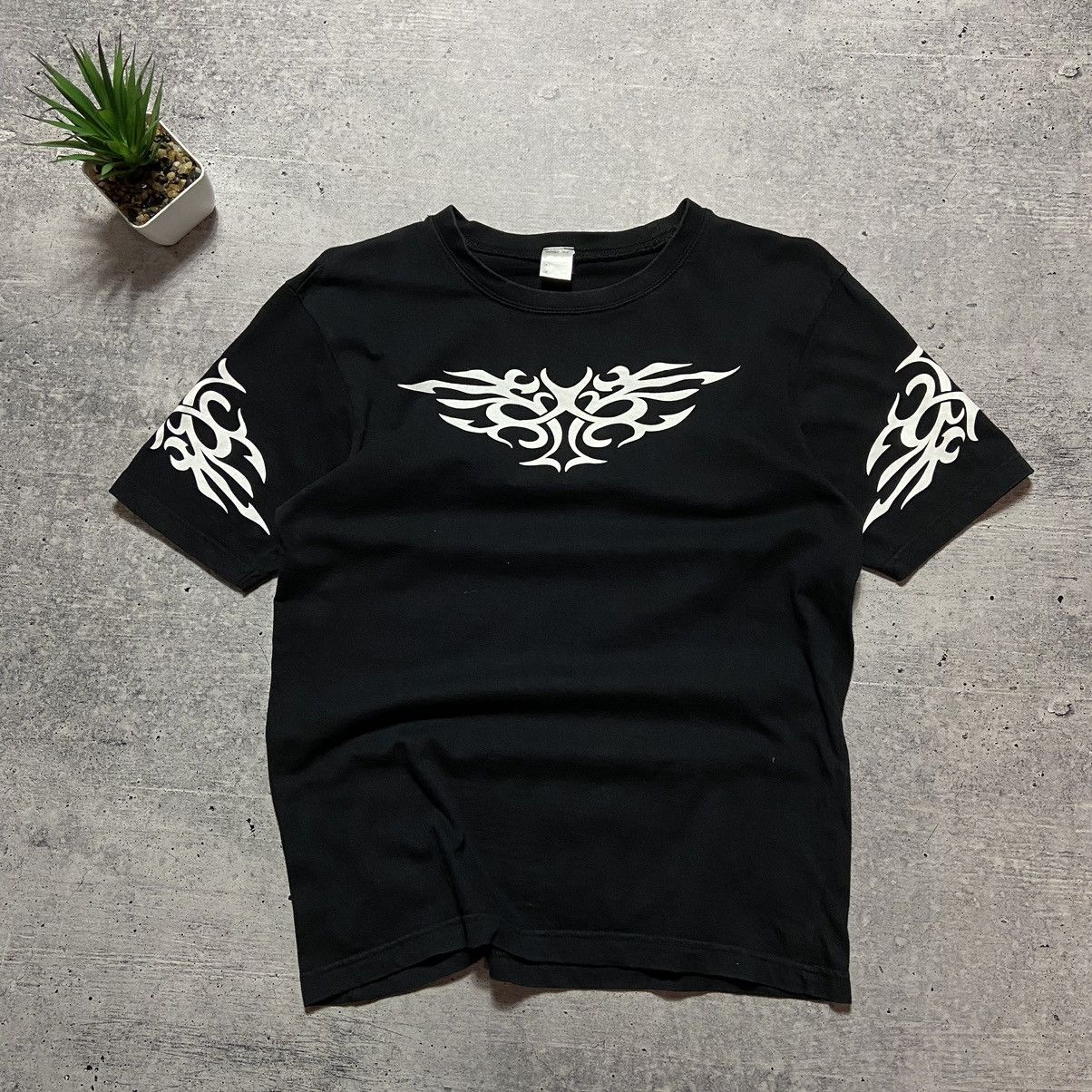 Pre-owned Vintage Tribal Y2k T-shirt In Black