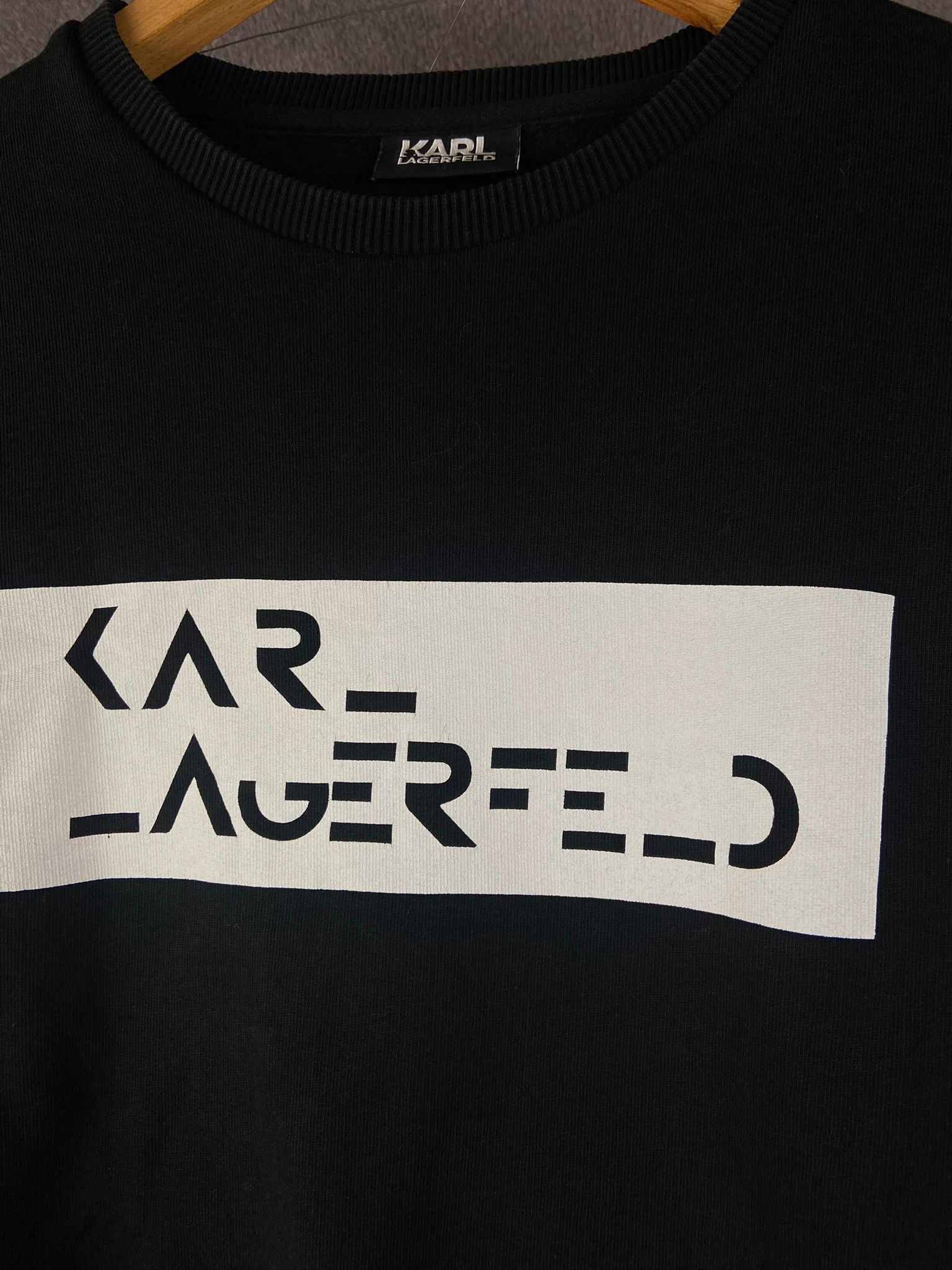 Karl Lagerfeld Karl Lagerfeld sweatshirt black vintage retro streetwear Size US M / EU 48-50 / 2 - 2 Thumbnail