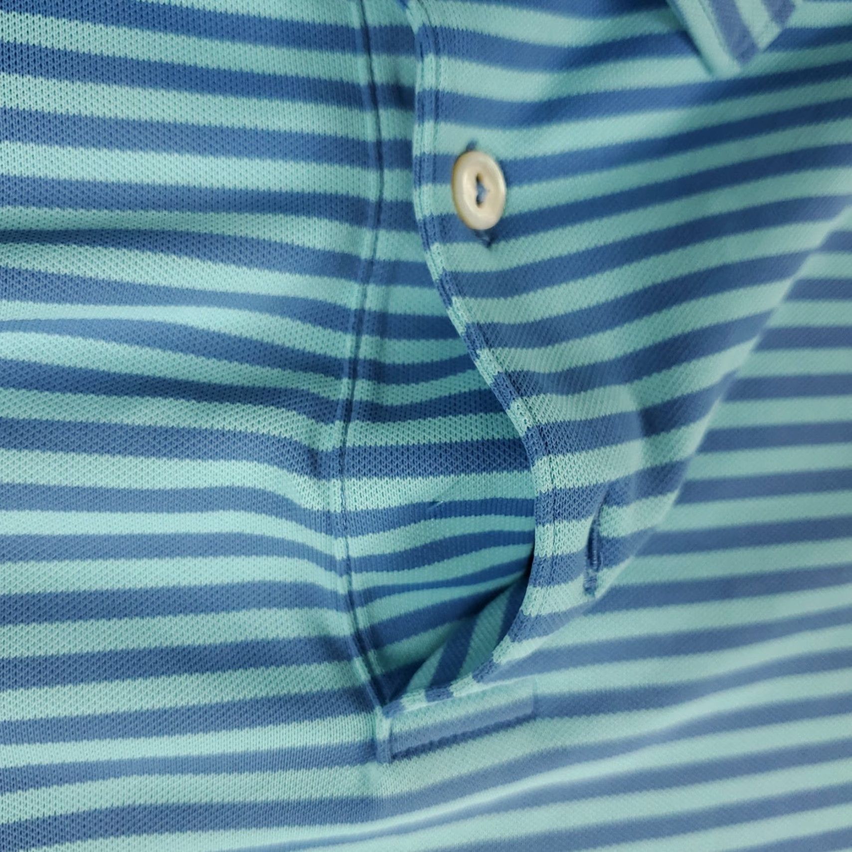 Peter Millar Peter Millar Polo Shirt Mens 2XL Blue Striped Golf Short Sleeve Polo Shirt Mens 2XL Blue Striped Size US XXL / EU 58 / 5 - 3 Thumbnail