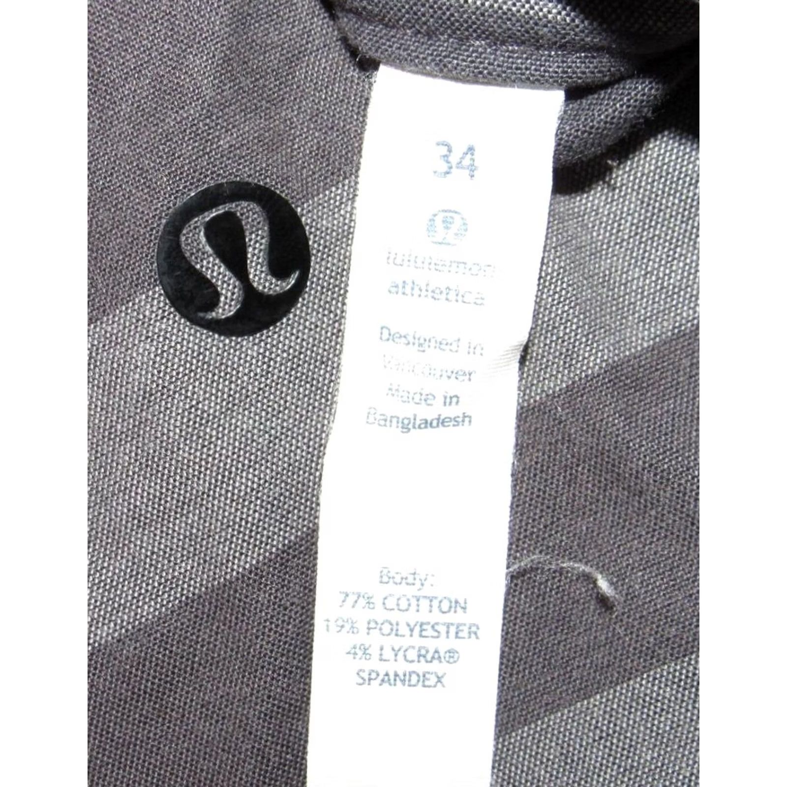 Lululemon Mens LULULEMON Grey Striped 11" Shorts 34 Size US 34 / EU 50 - 4 Thumbnail